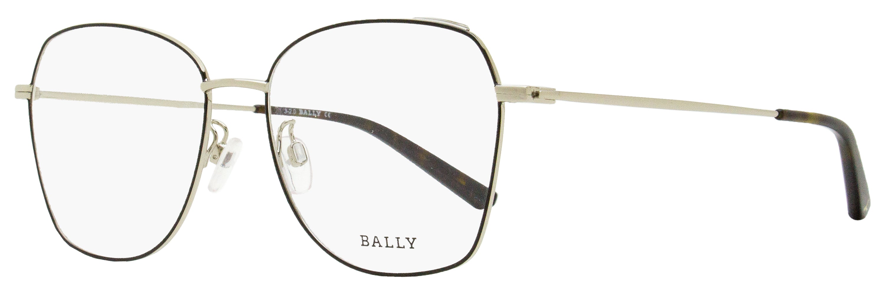Bally BY5036H Metal Butterfly Frame Eyeglasses — Palladium by Bally
