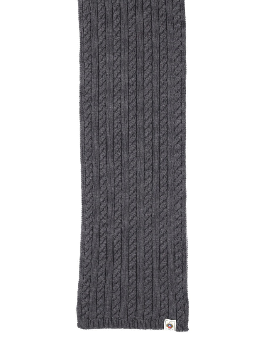 Bally Merino Wool Scarf — Gray, view 2