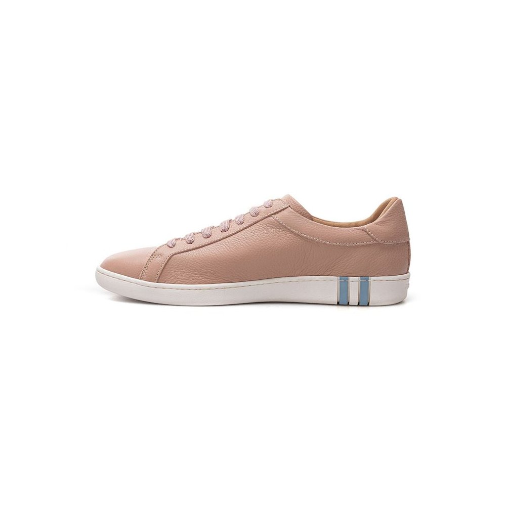 Bally Leather Low-Top Sneaker — Pink, view 2