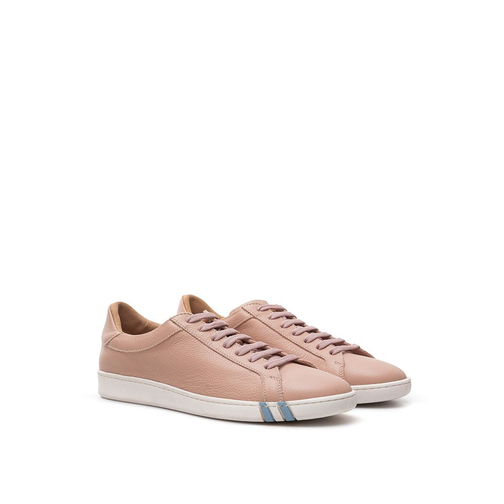 Bally Leather Low-Top Sneaker — Pink, view 3