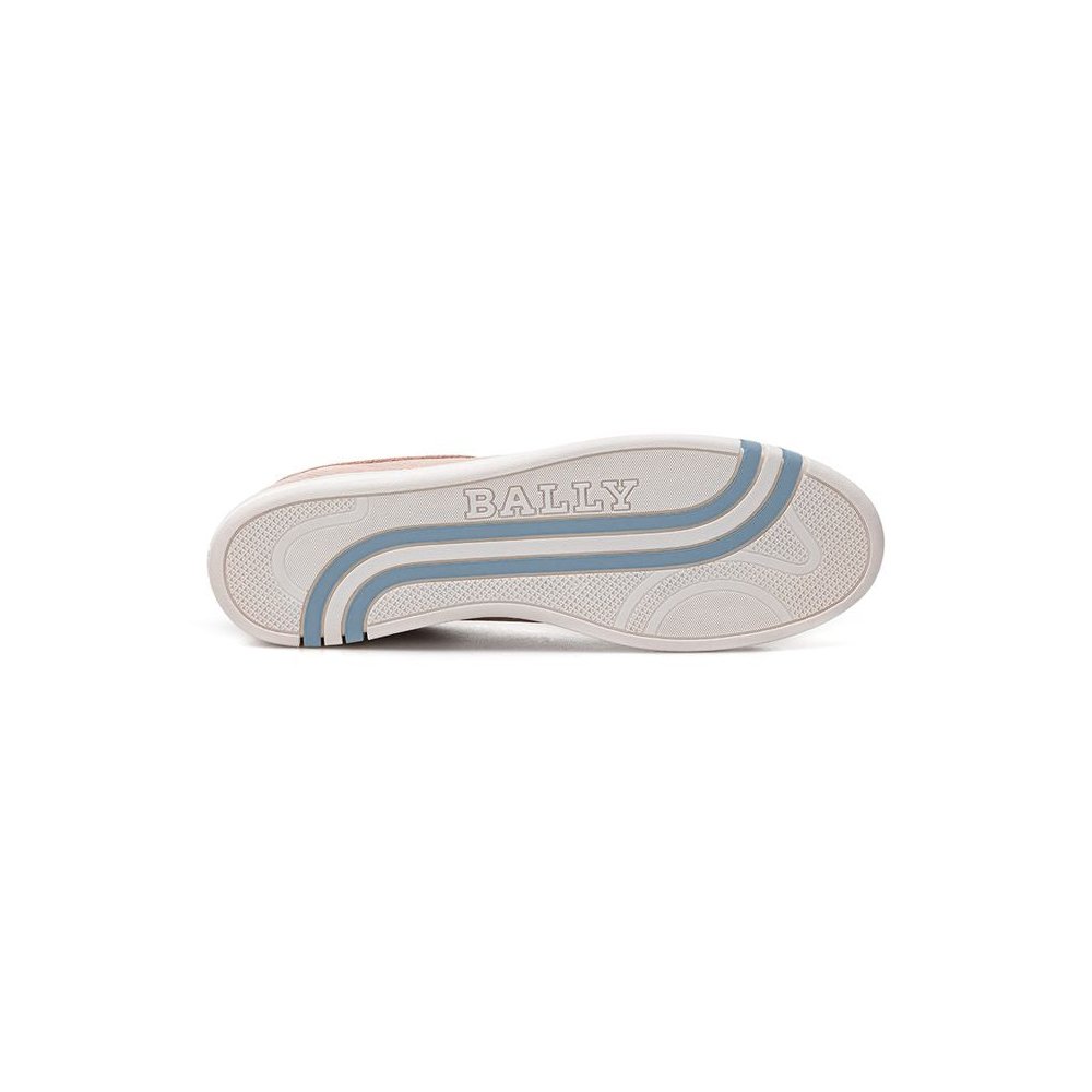Bally Leather Low-Top Sneaker — Pink, view 4