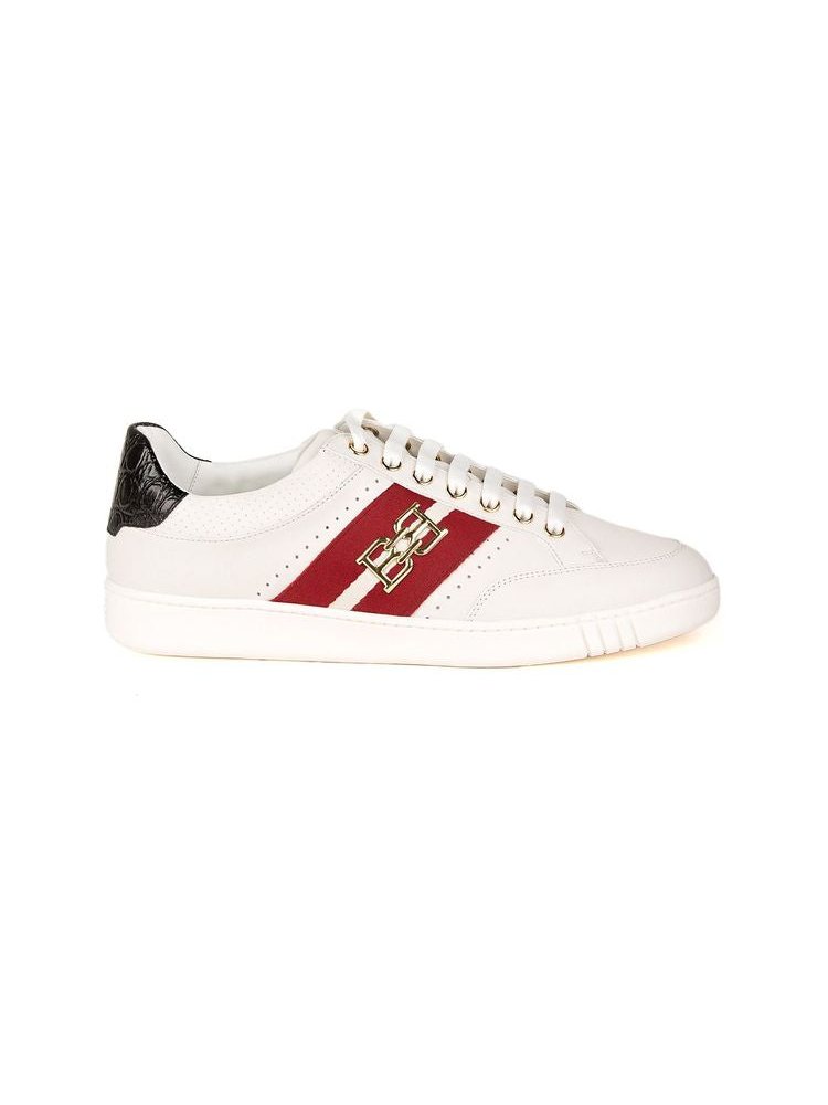 Bally Leather Colorblock Sneaker — White, view 2