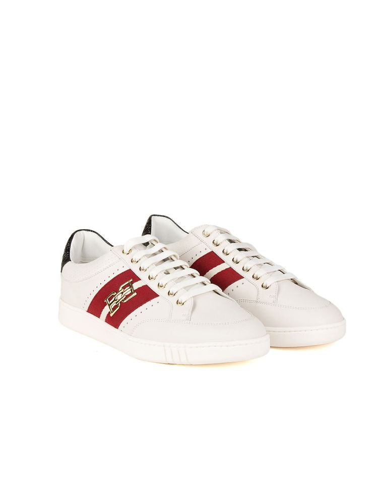 Bally Two-Tone Leather Sneaker — White, view 4