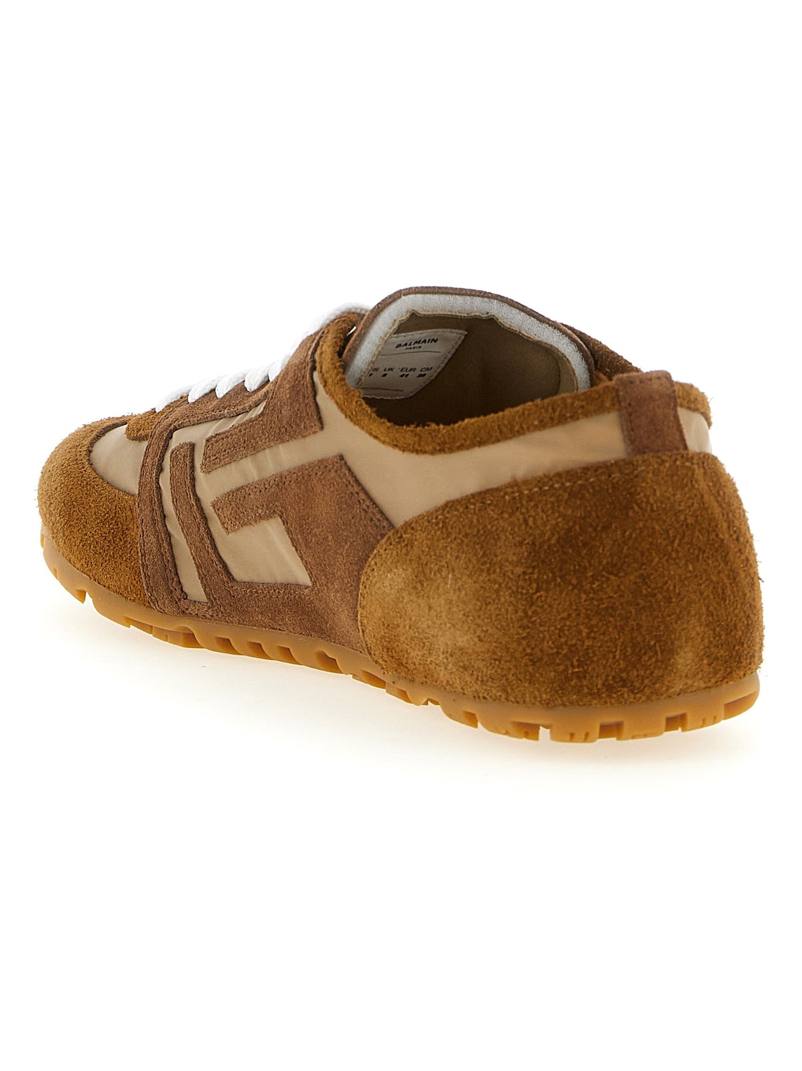 Balmain Racer Sneakers — Brown, view 3