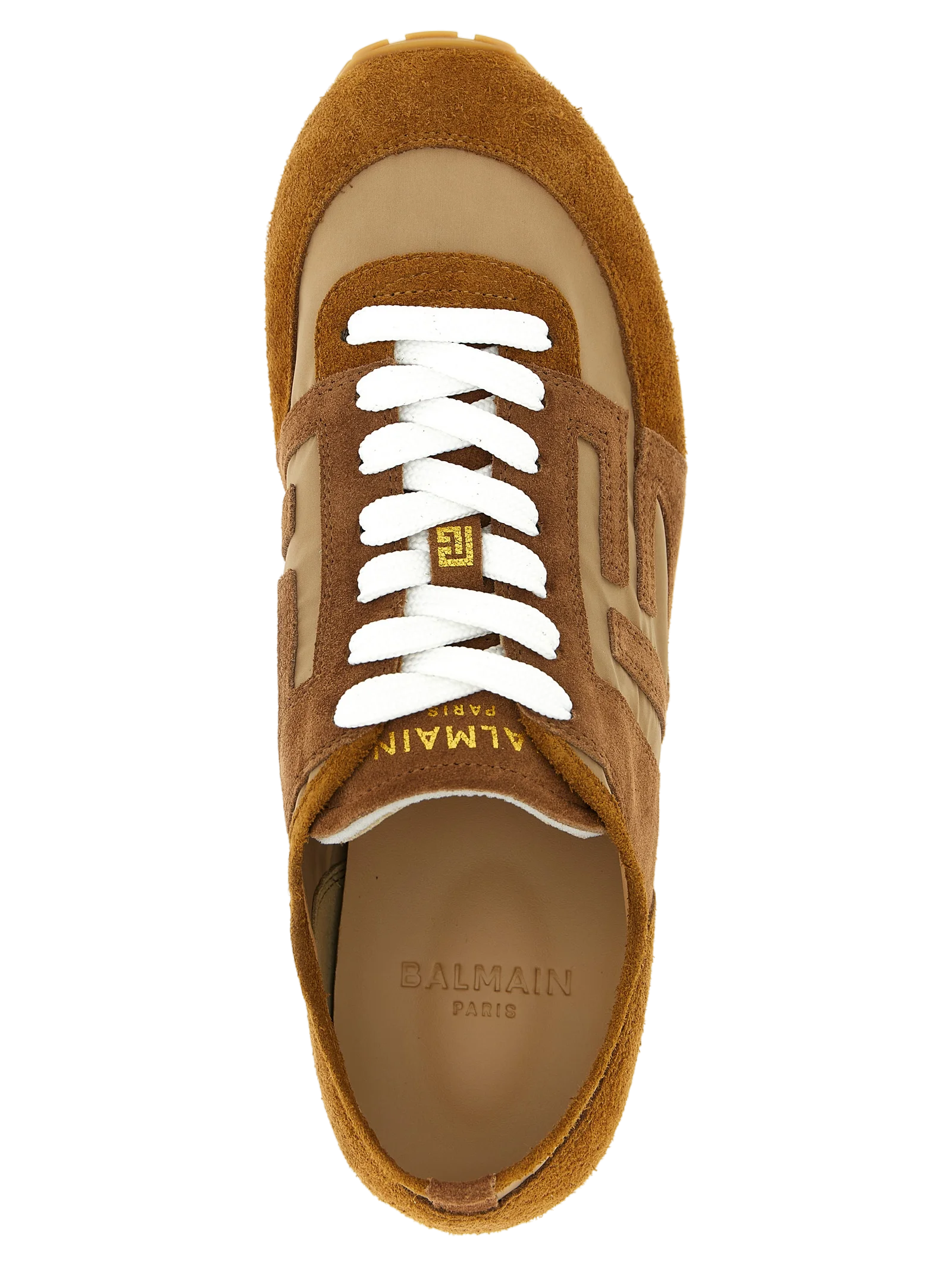 Balmain Racer Sneakers — Brown, view 4