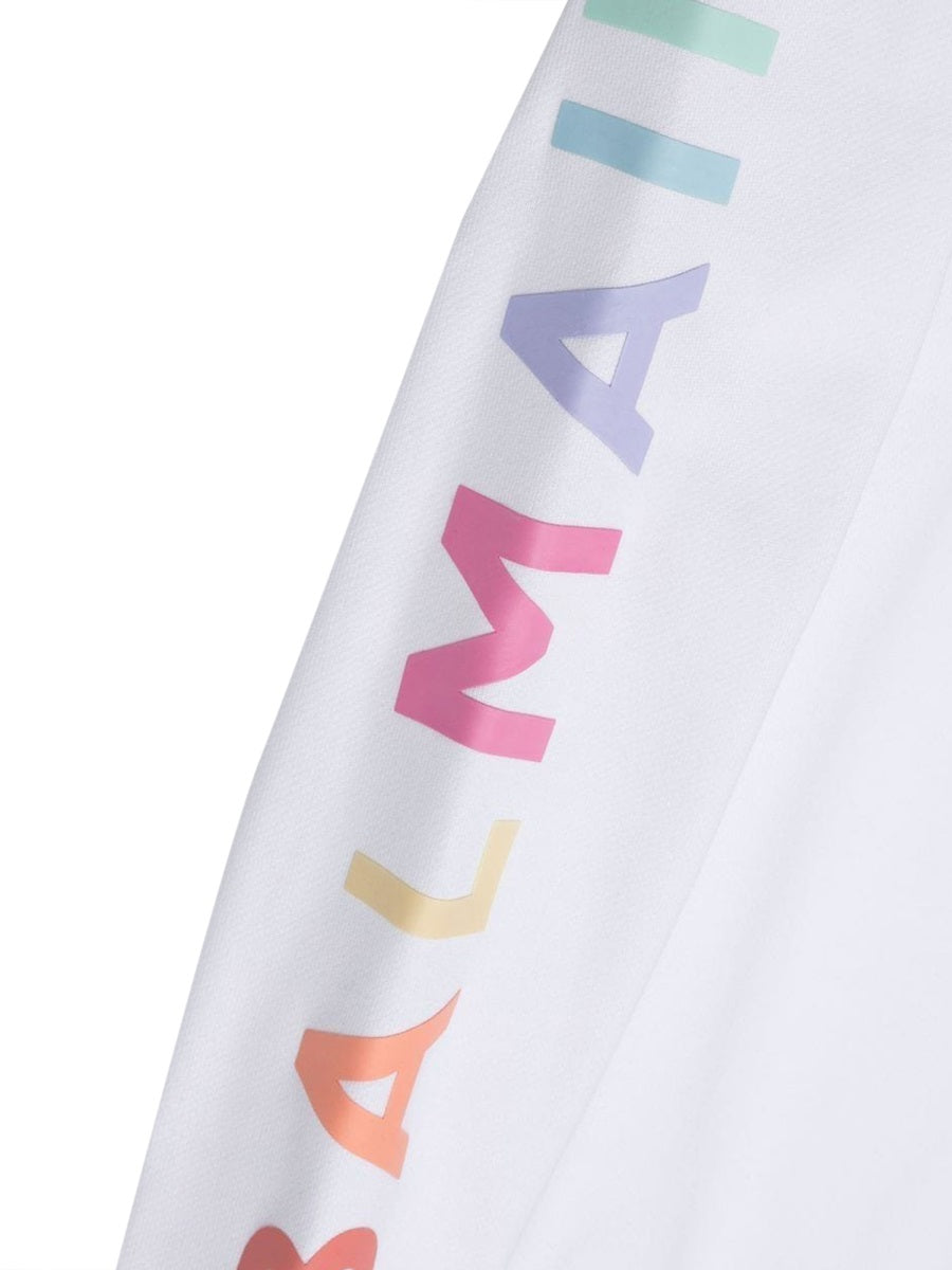 Balmain Logo-Embroidered Cotton Crewneck Sweatshirt — White, view 3