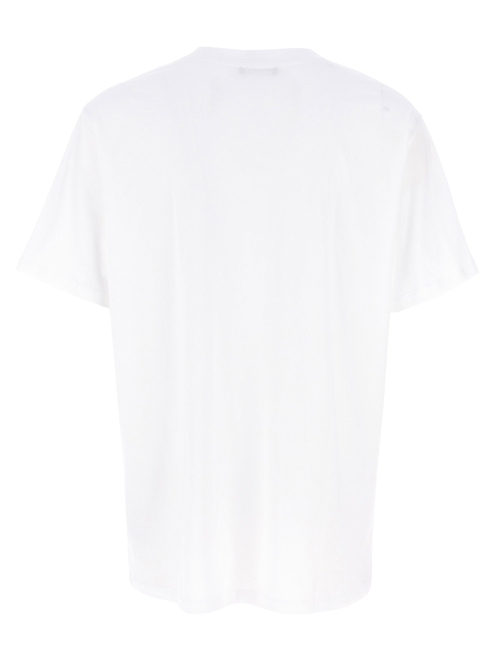 Balmain Embossed Velvet Logo T-shirt — White, view 2