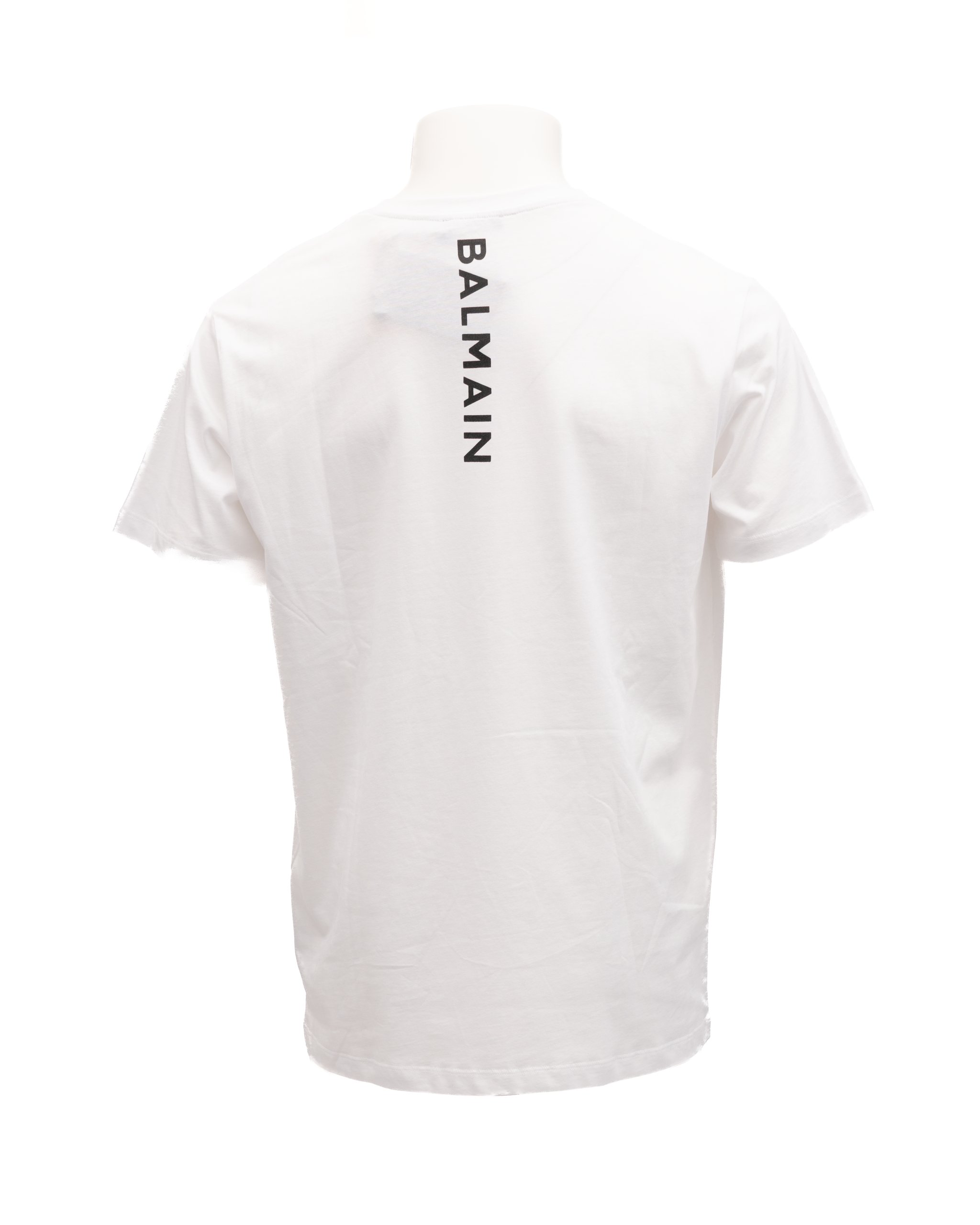 Balmain Cotton T-Shirt — White, view 3