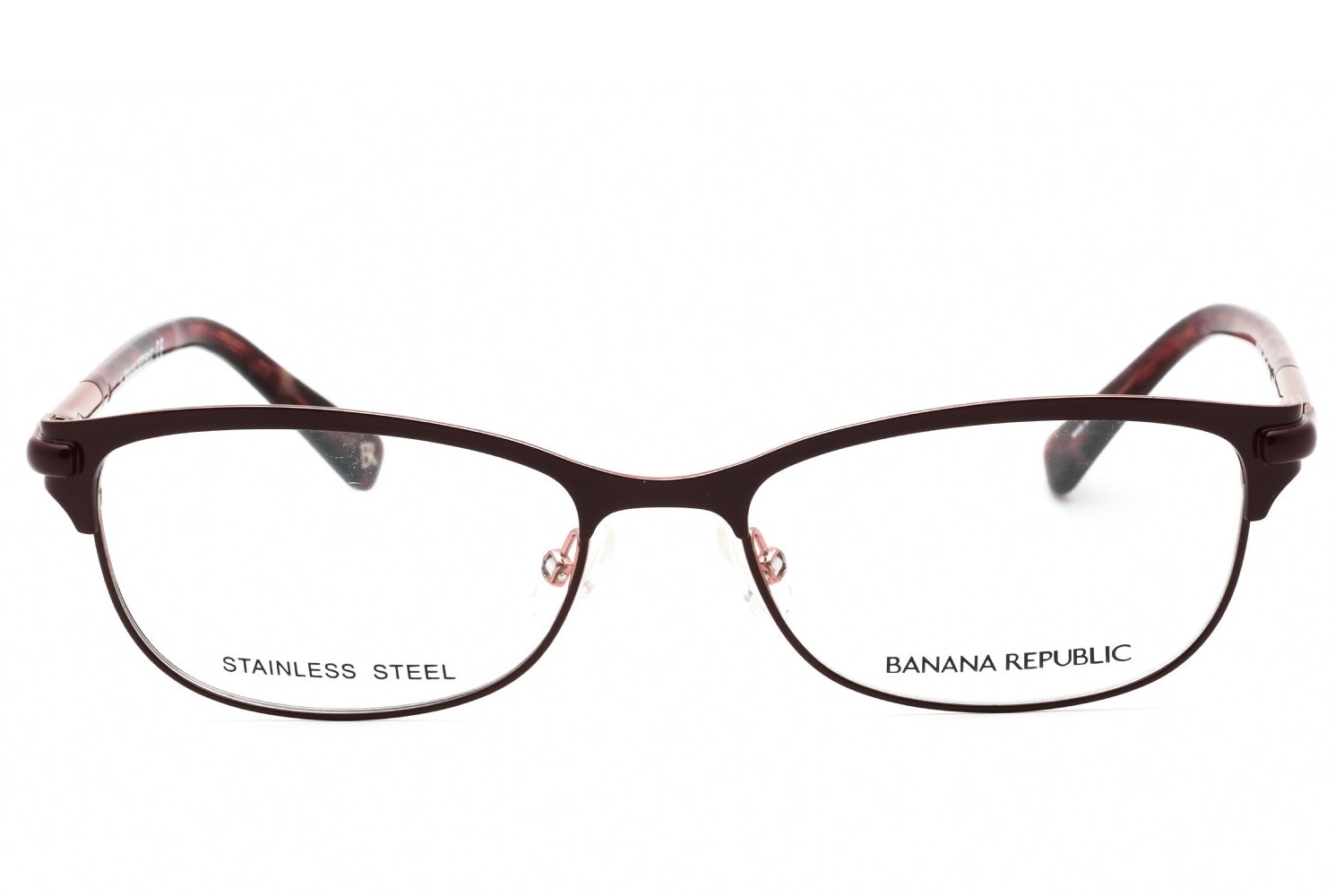 Banana Republic Serafina Eyeglasses — Burgundy, view 2