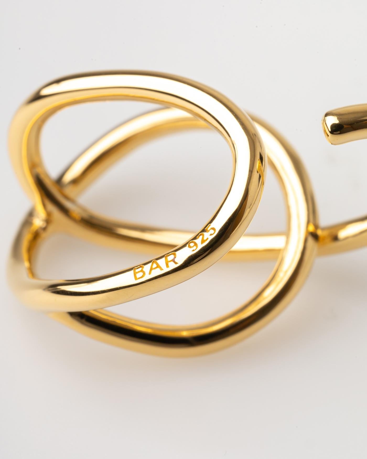 Bar Jewellery Ear Cuff — Gold, view 4