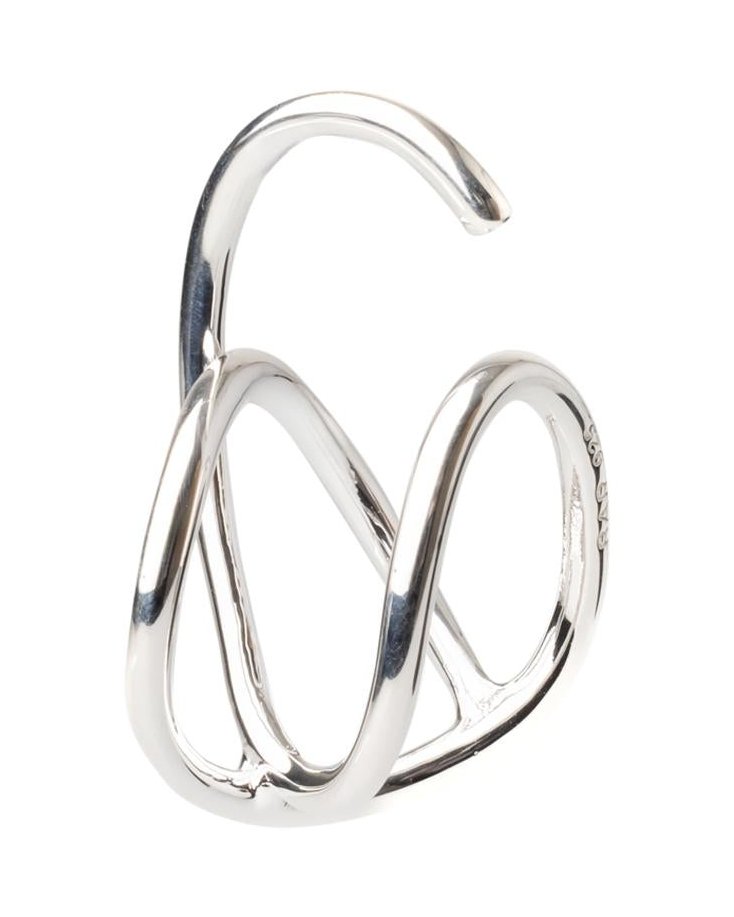 Bar Jewellery Oscillate Ear Cuff — Silver, view 2