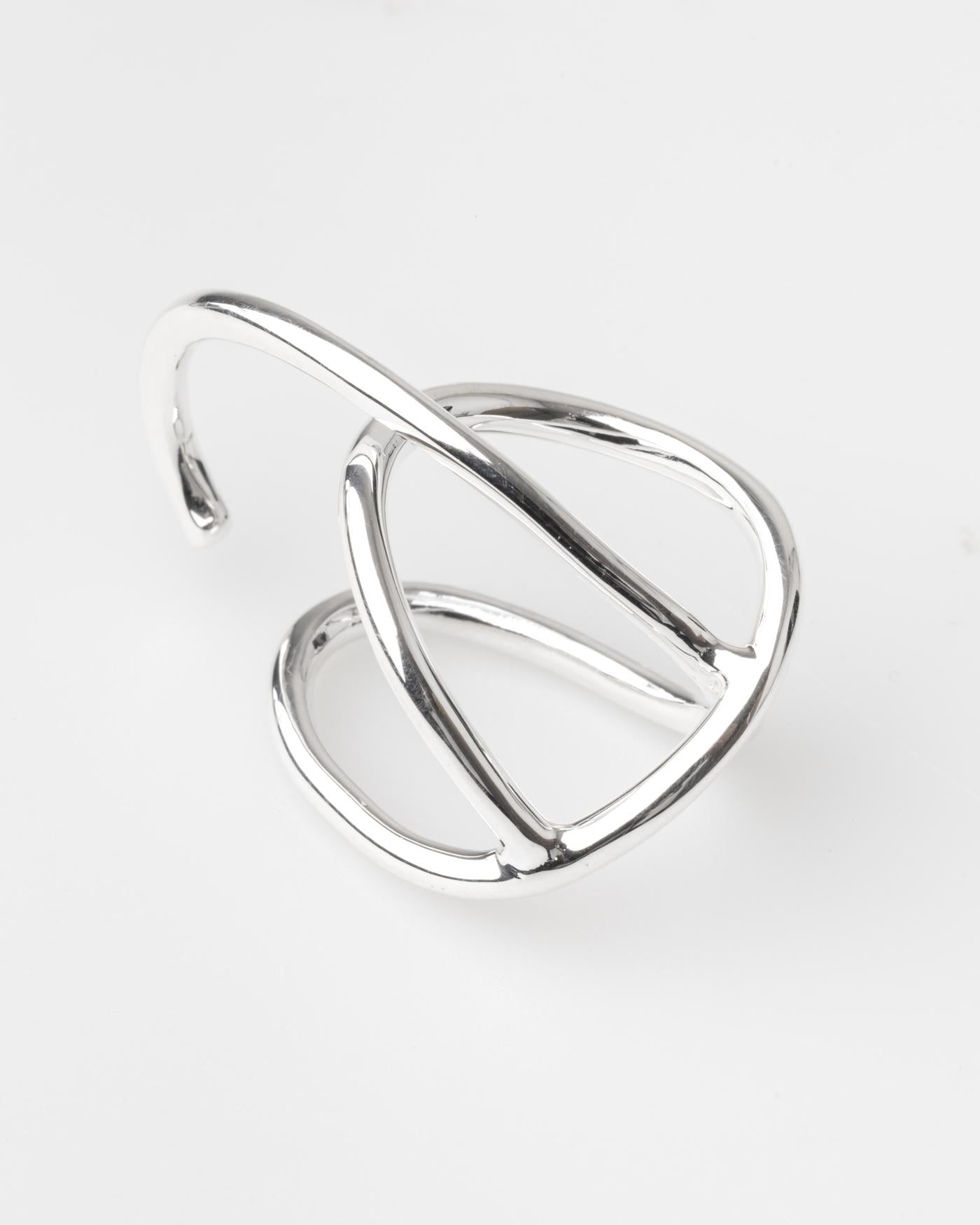 Bar Jewellery Oscillate Ear Cuff — Silver, view 3