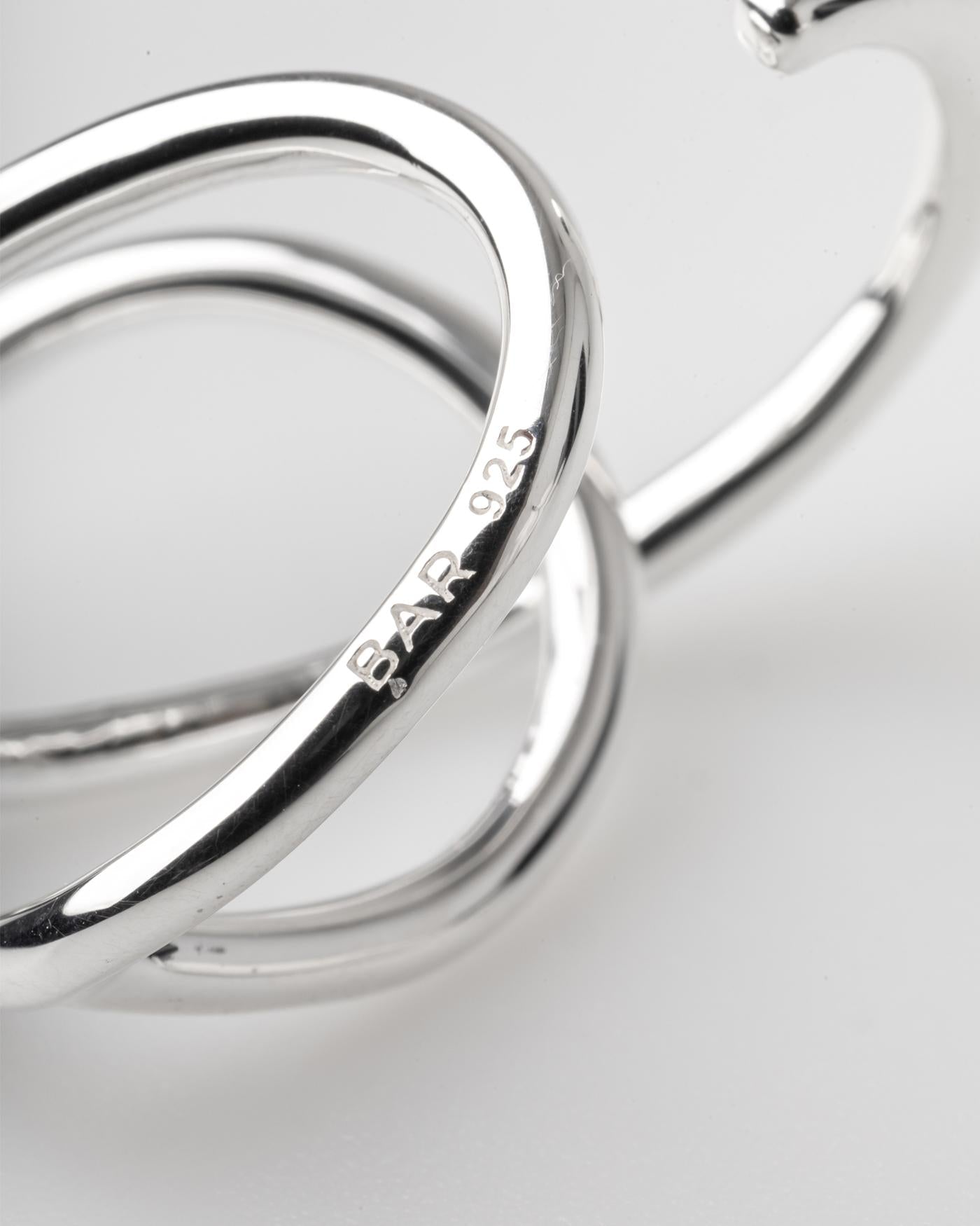 Bar Jewellery Oscillate Ear Cuff — Silver, view 4