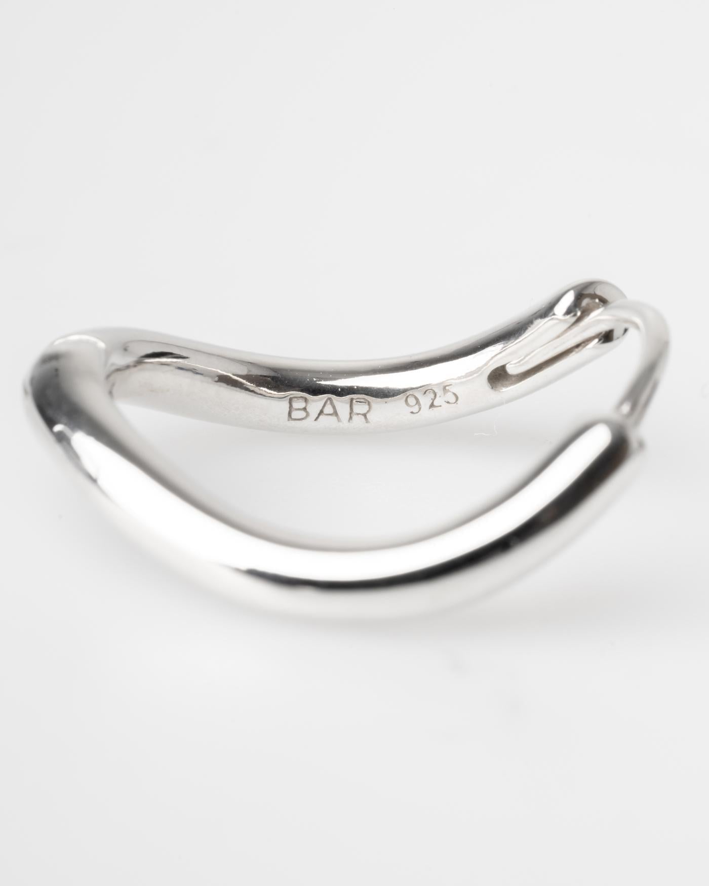 Bar Jewellery Chunky Outline Earrings — Silver, view 3