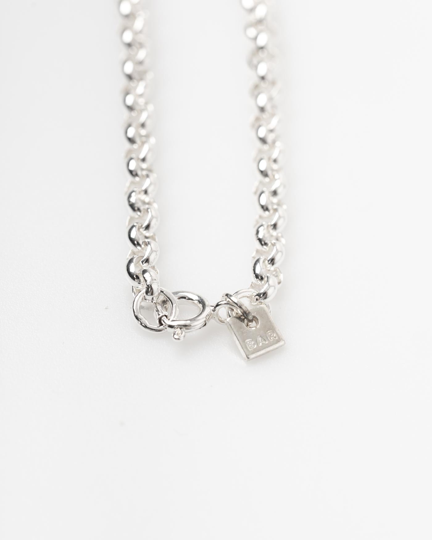 Bar Jewellery Chunky Belcher Chain Necklace — Silver, view 3