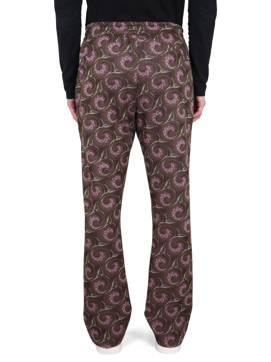 Baracuta Logo-Embroidered Polyester Joggers — Brown, view 3