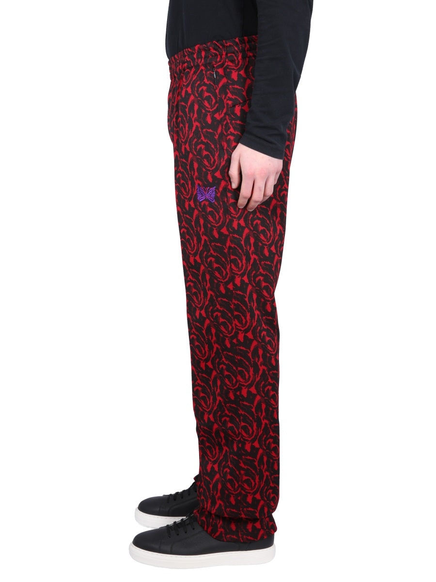 Baracuta Logo-Embroidered Polyester Joggers — Red, view 3