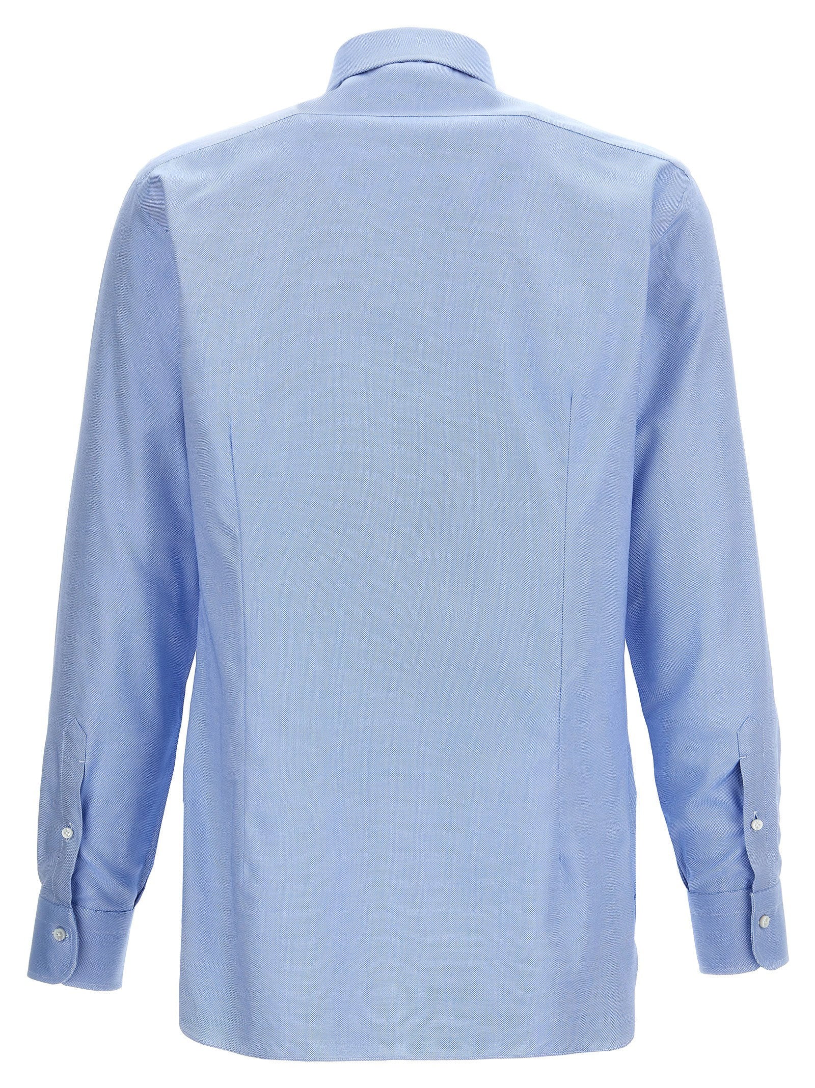 Barba Cotton Shirt — Light Blue, view 2