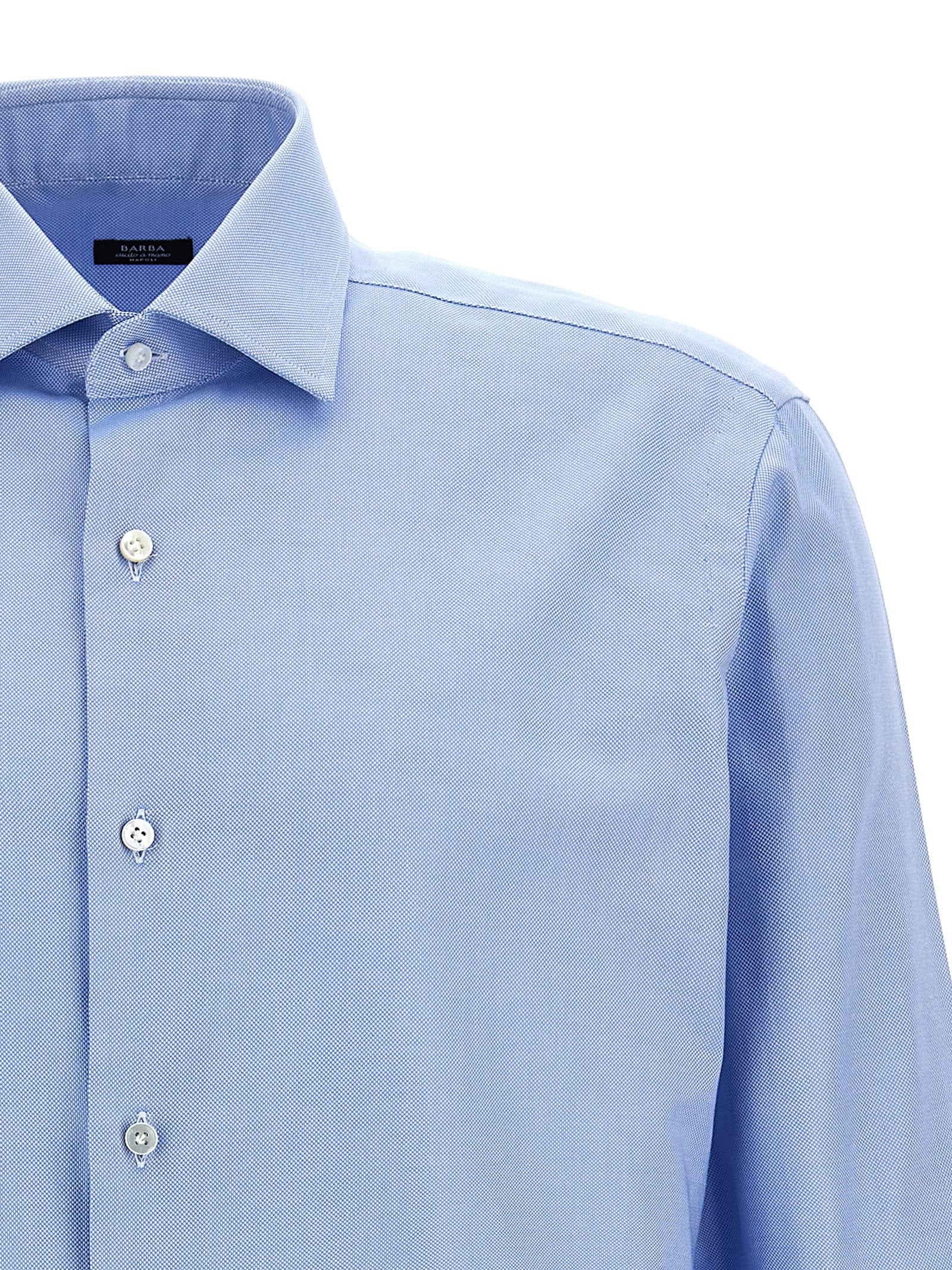 Barba Cotton Shirt — Light Blue, view 3