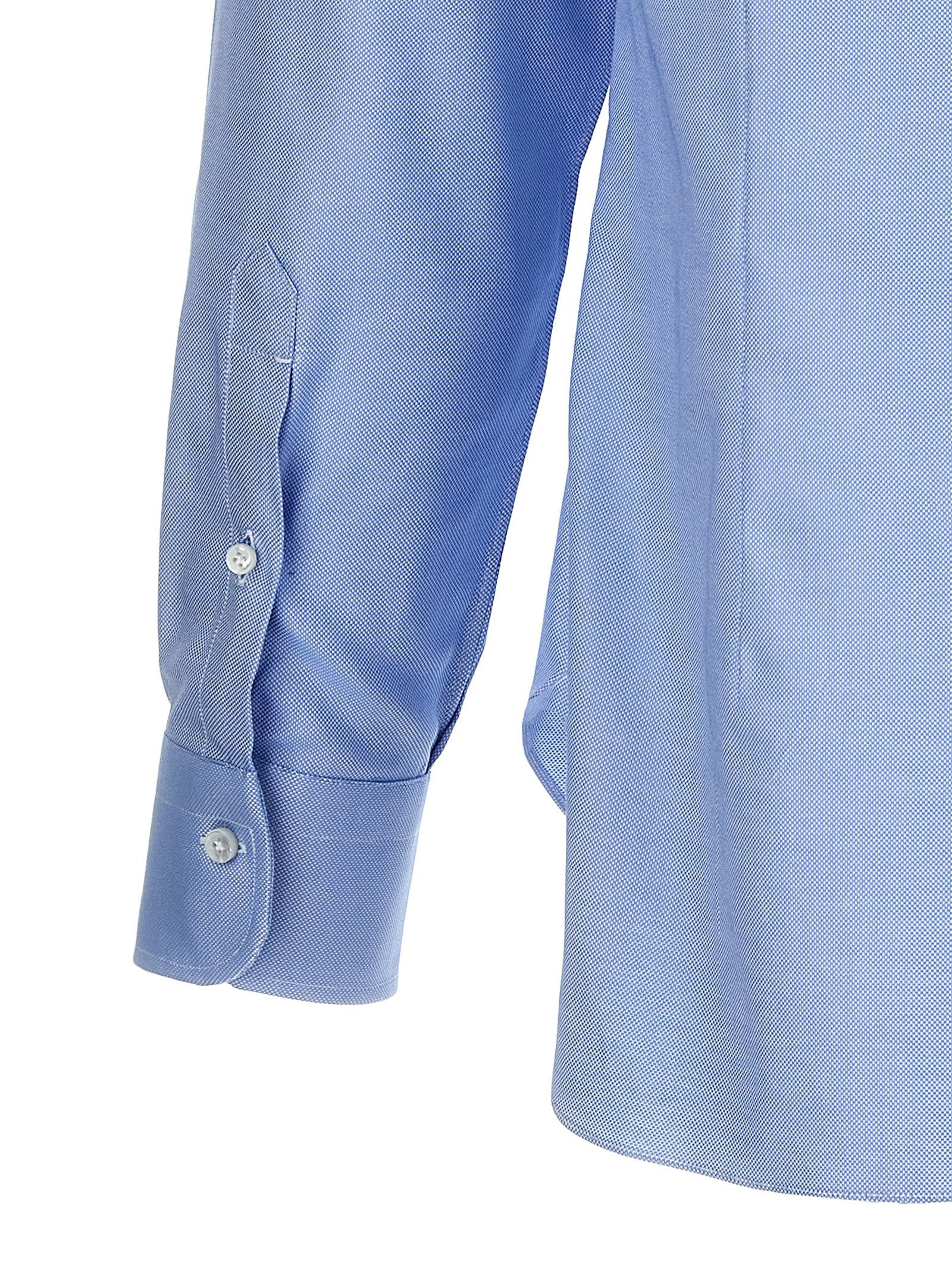 Barba Cotton Shirt — Light Blue, view 4