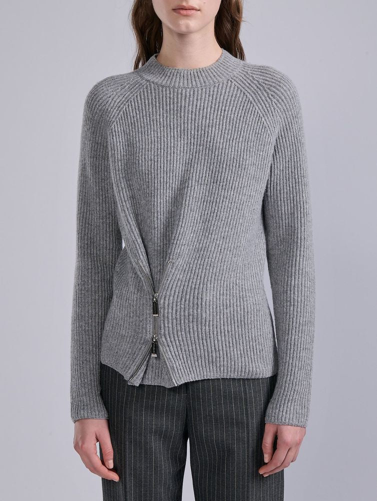 Barbara Bui Ribbed Knit Sweater — Gray by Barbara Bui
