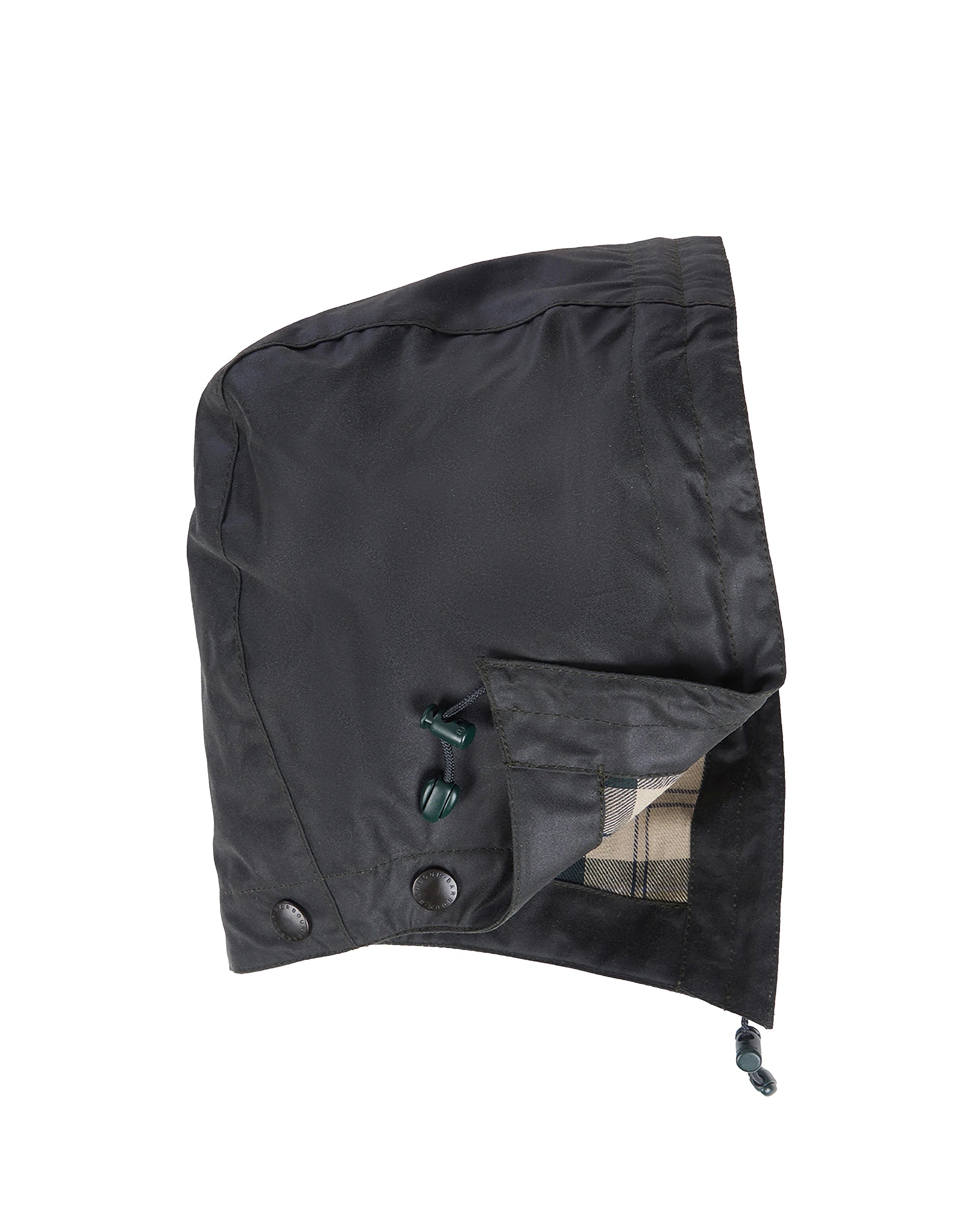Barbour MHO0004 Waxed Cotton Drawstring Hood — Green, view 2