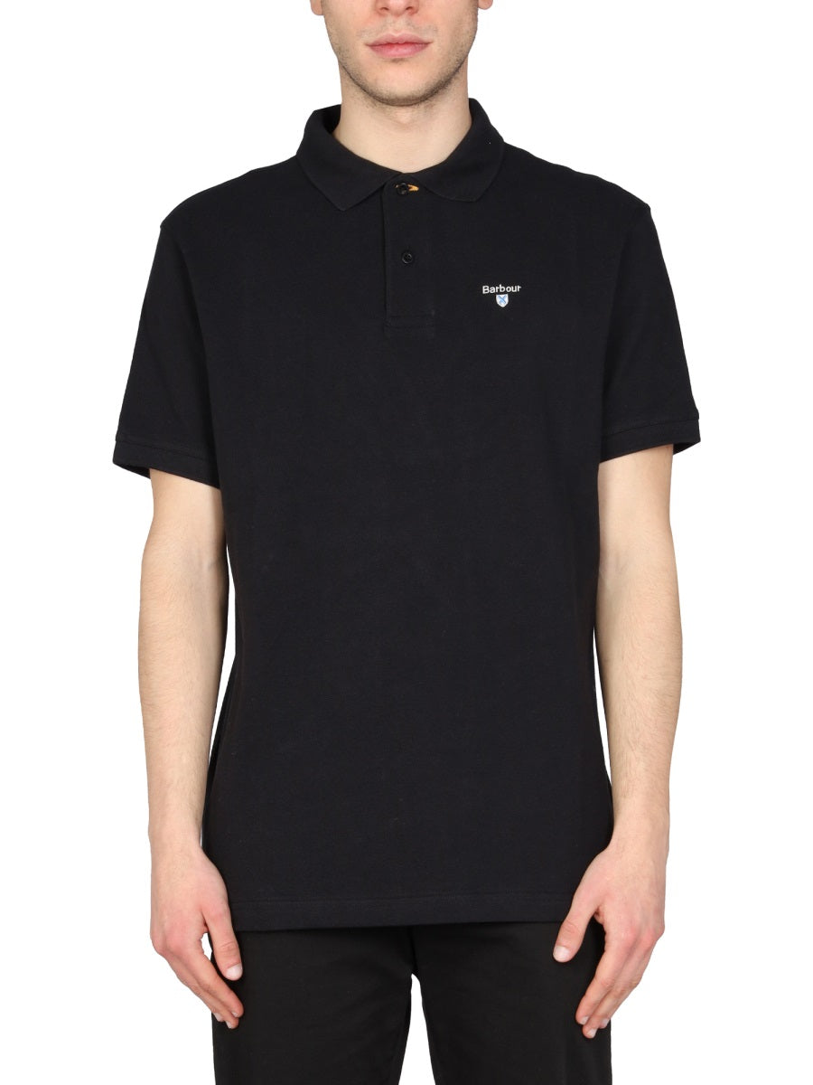 Barbour Cotton Regular Fit Polo Shirt — Black by Barbour