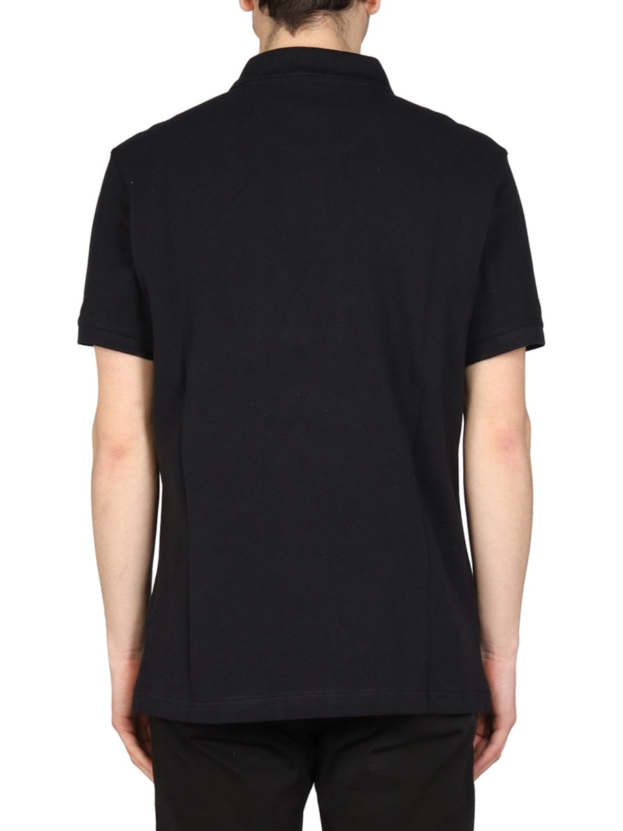 Barbour Cotton Regular Fit Polo Shirt — Black, view 3