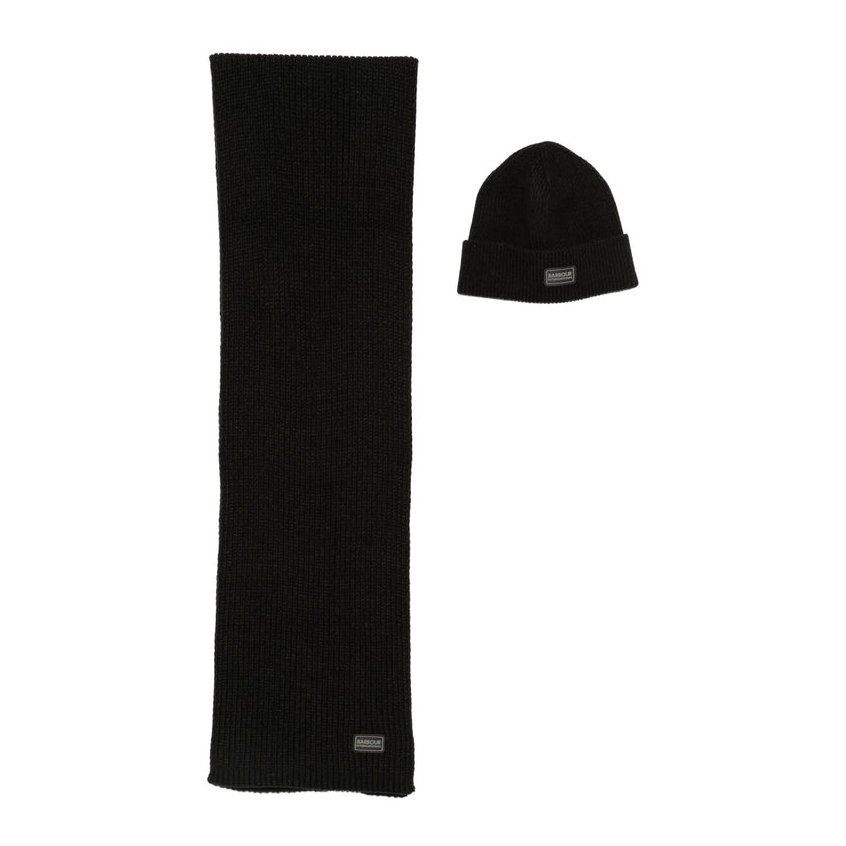 Barbour Ribbed Knit Scarf — Black by Barbour