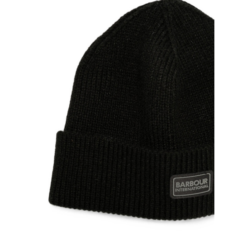Barbour Ribbed Knit Scarf — Black, view 3