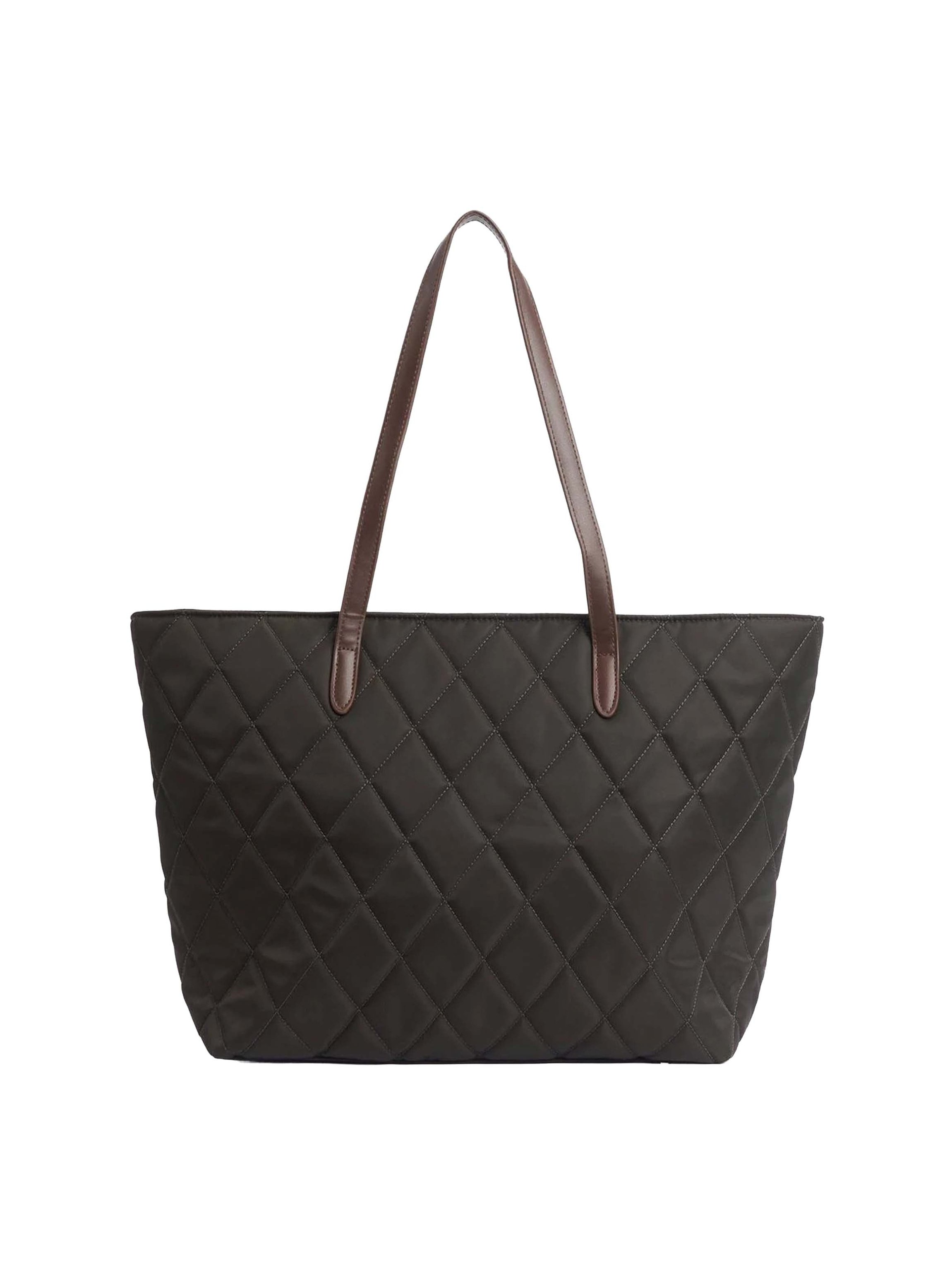 Barbour Quilted Nylon Tote Bag — Green, view 2