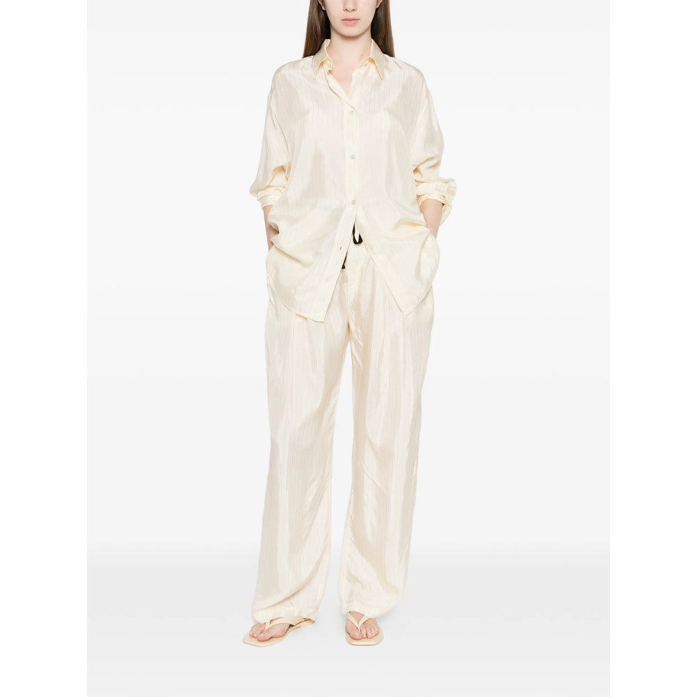 Barena Striped Viscose Trousers — Yellow, view 2