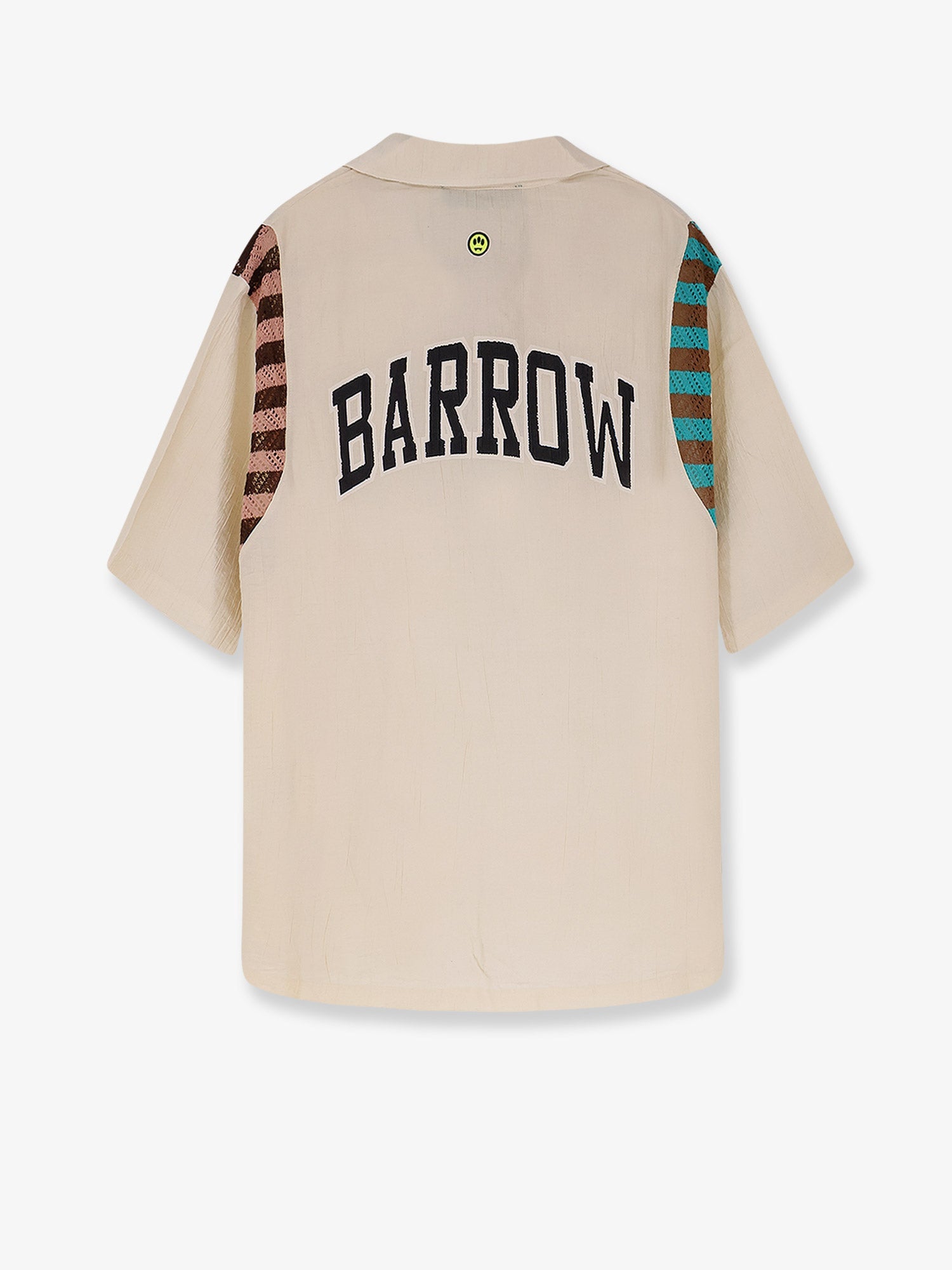 Barrow Logo-Embroidered Viscose Shirt — Beige, view 2