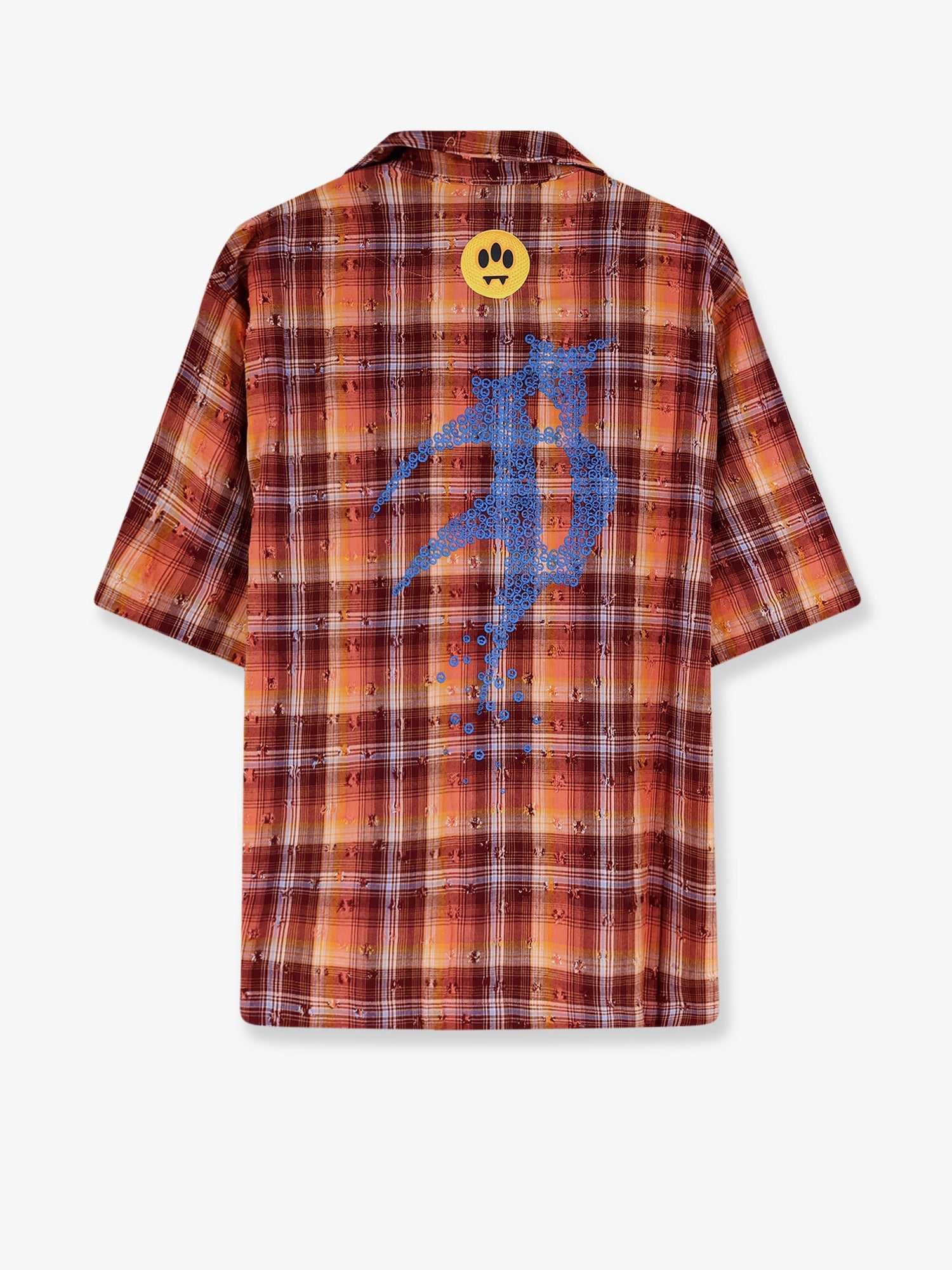 Barrow Bowling-Collar Cotton Shirt — Orange, view 2