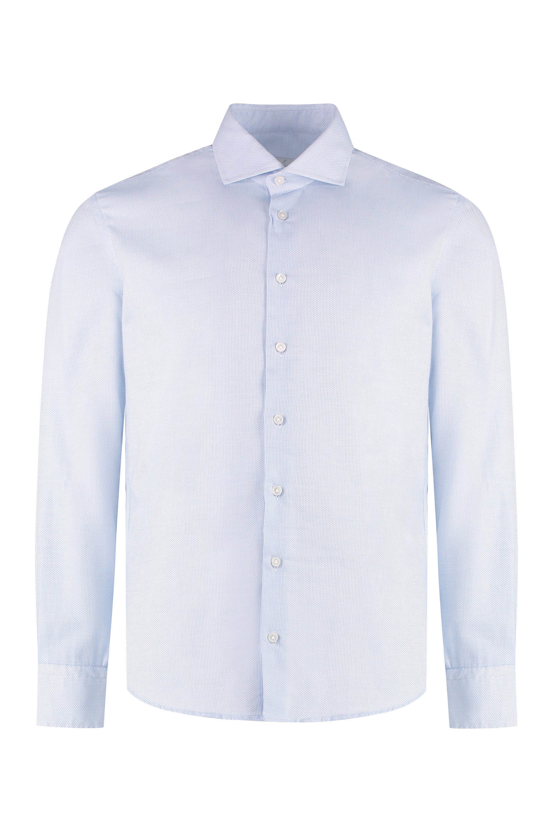 Bastoncino Textured Cotton Shirt — Blue by Bastoncino