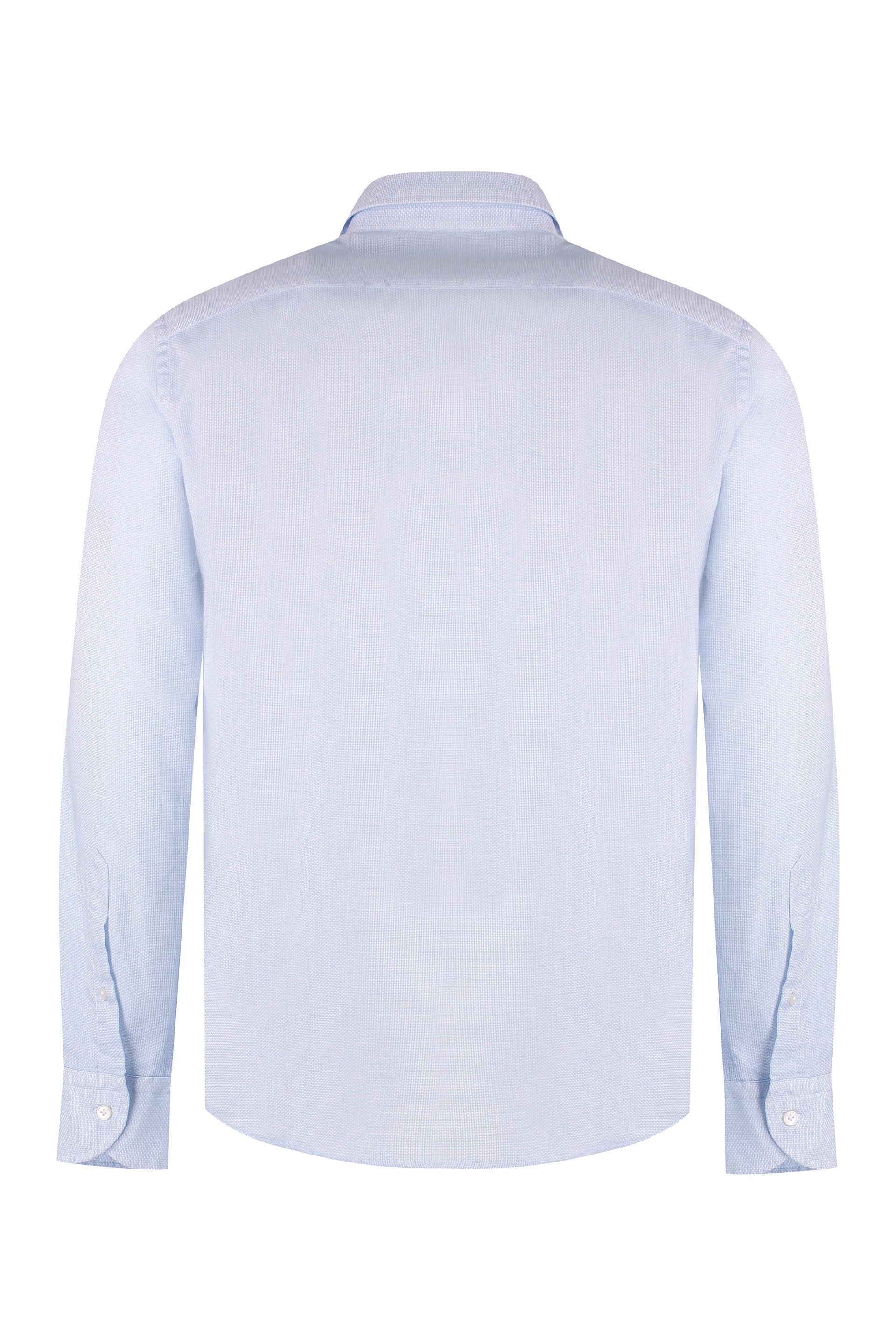 Bastoncino Textured Cotton Shirt — Blue, view 2