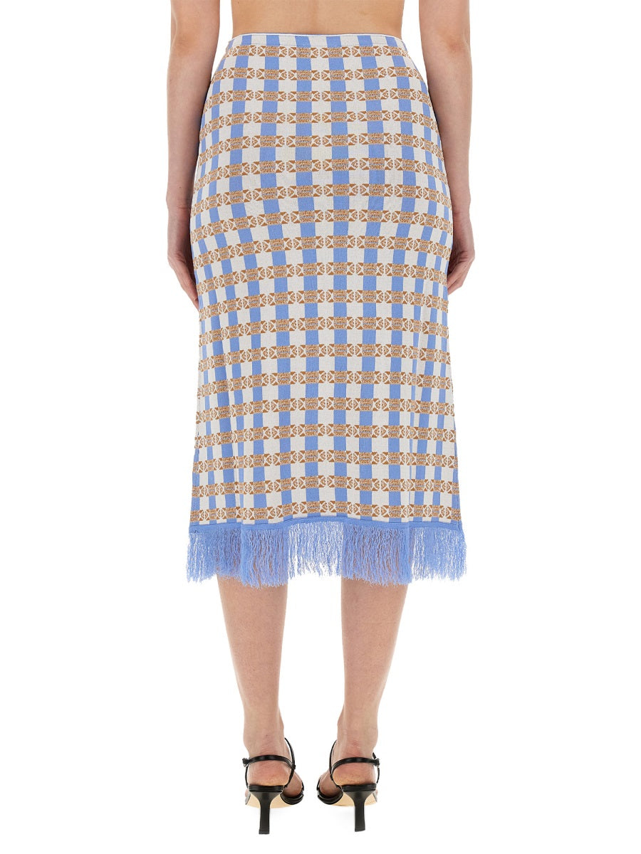 Baum Und Pferdgarten Viscose Blend Skirt — Blue by Baum Und Pferdgarten