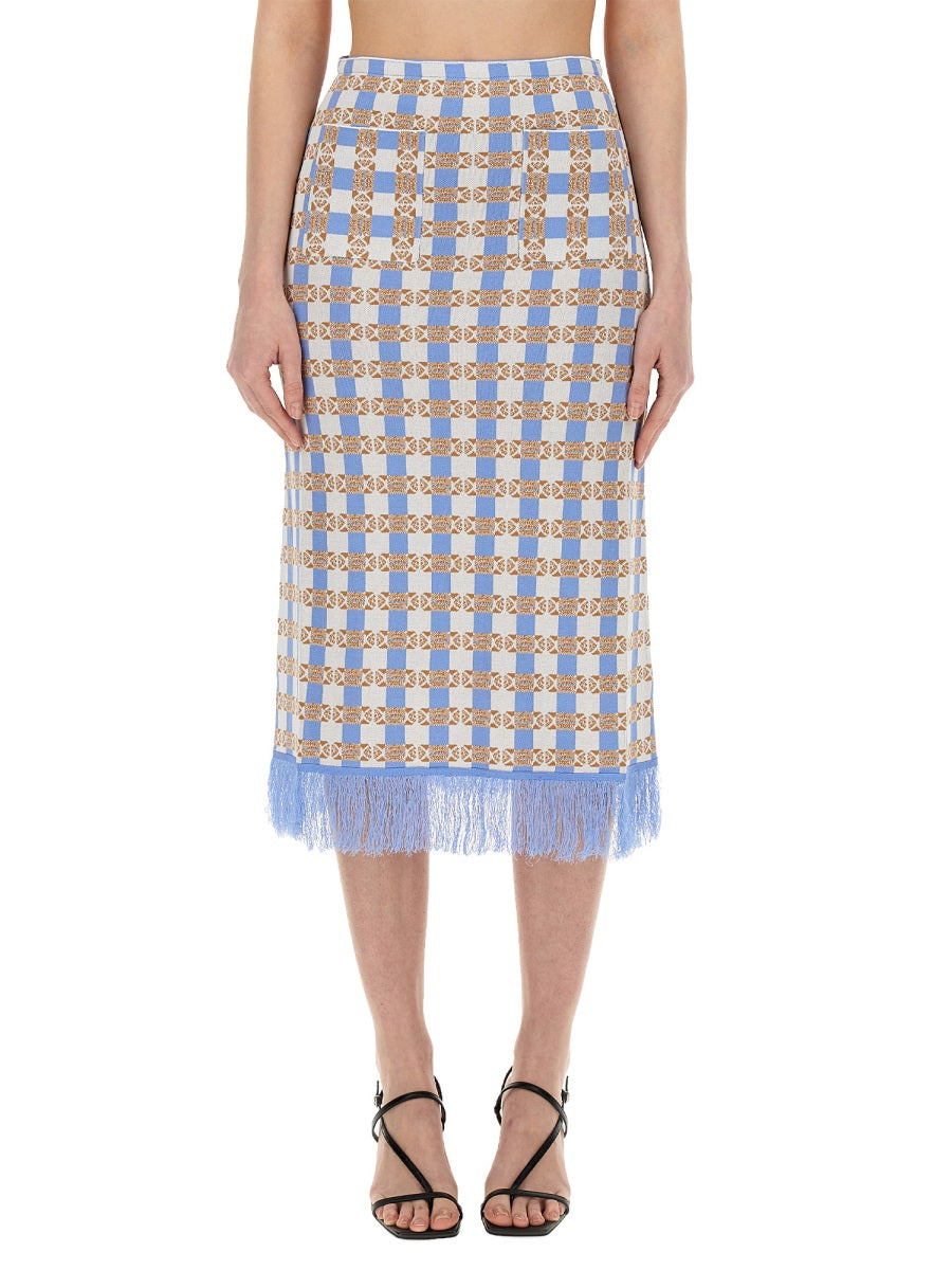 Baum Und Pferdgarten Viscose Blend Skirt — Blue, view 2