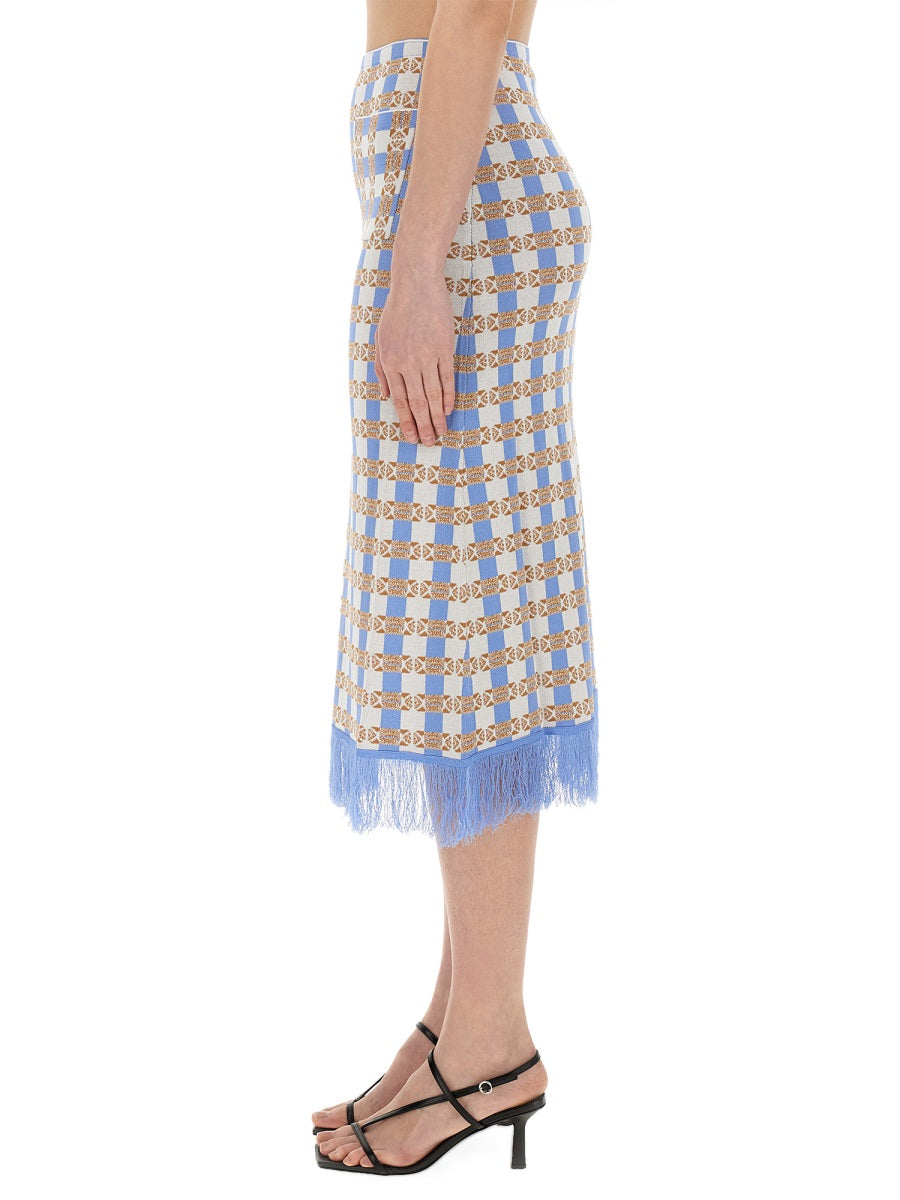 Baum Und Pferdgarten Viscose Blend Skirt — Blue, view 4
