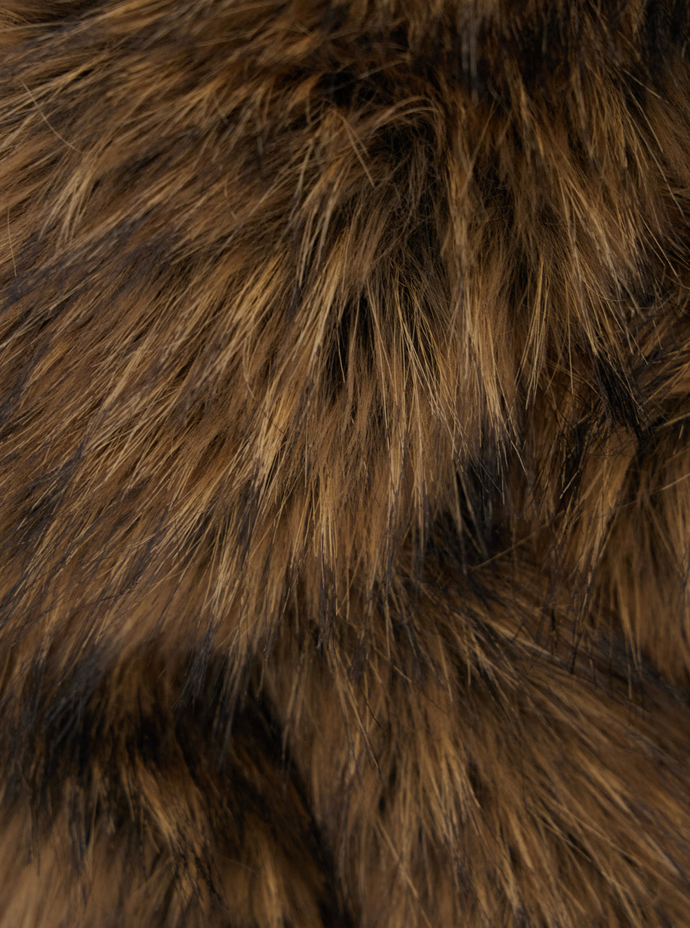 Bazar Deluxe Ecoleather Fur Scarf — Brown, view 3