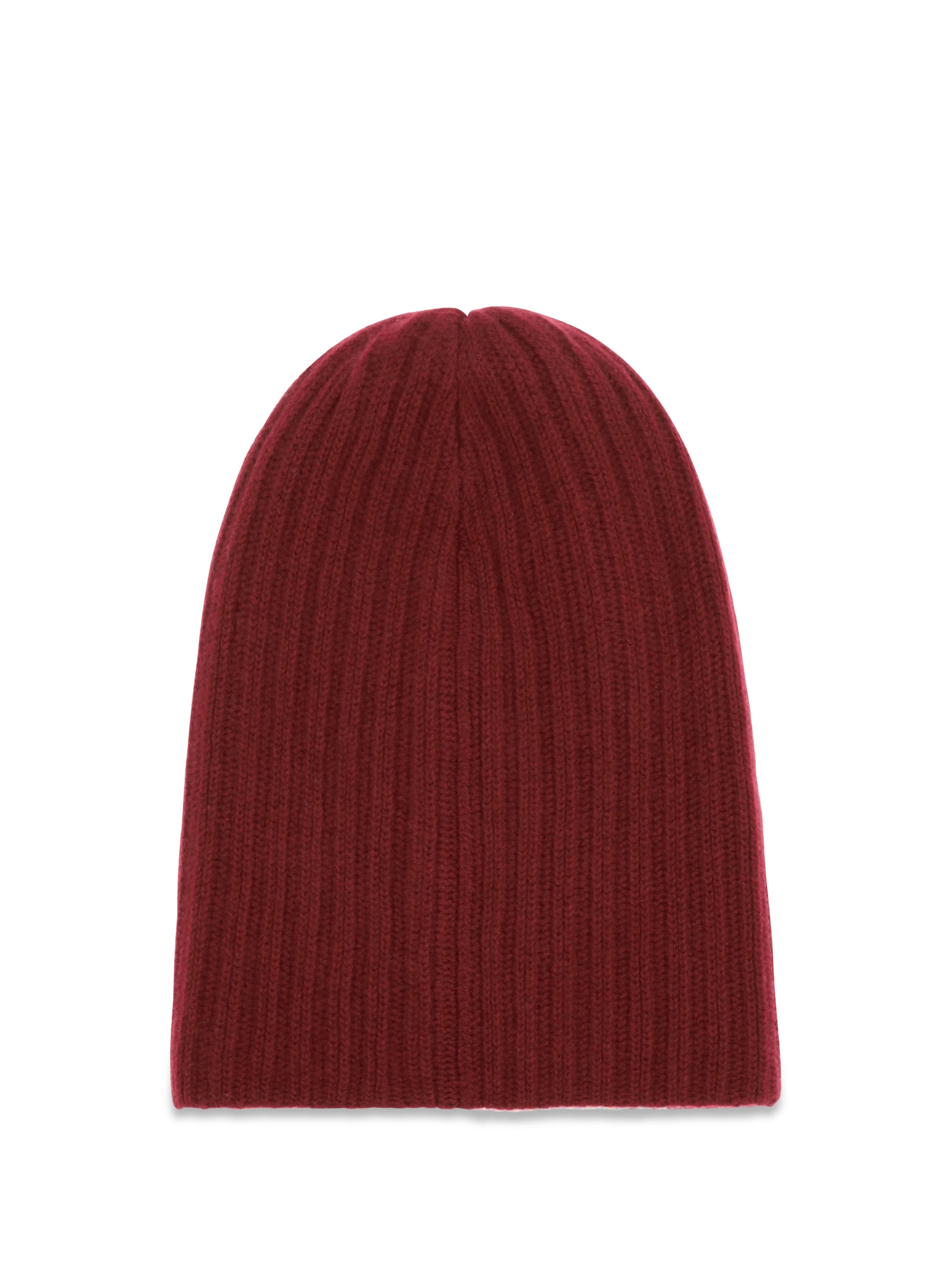 Baziszt BZFW26HA02393 Cashmere Ribbed Knit Beanie — Red, view 2