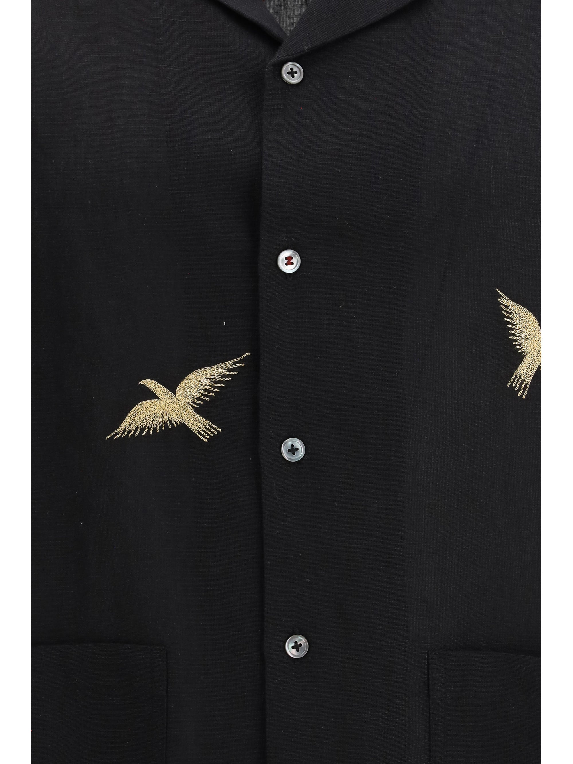 Baziszt Columbus Shirt — Black, view 3