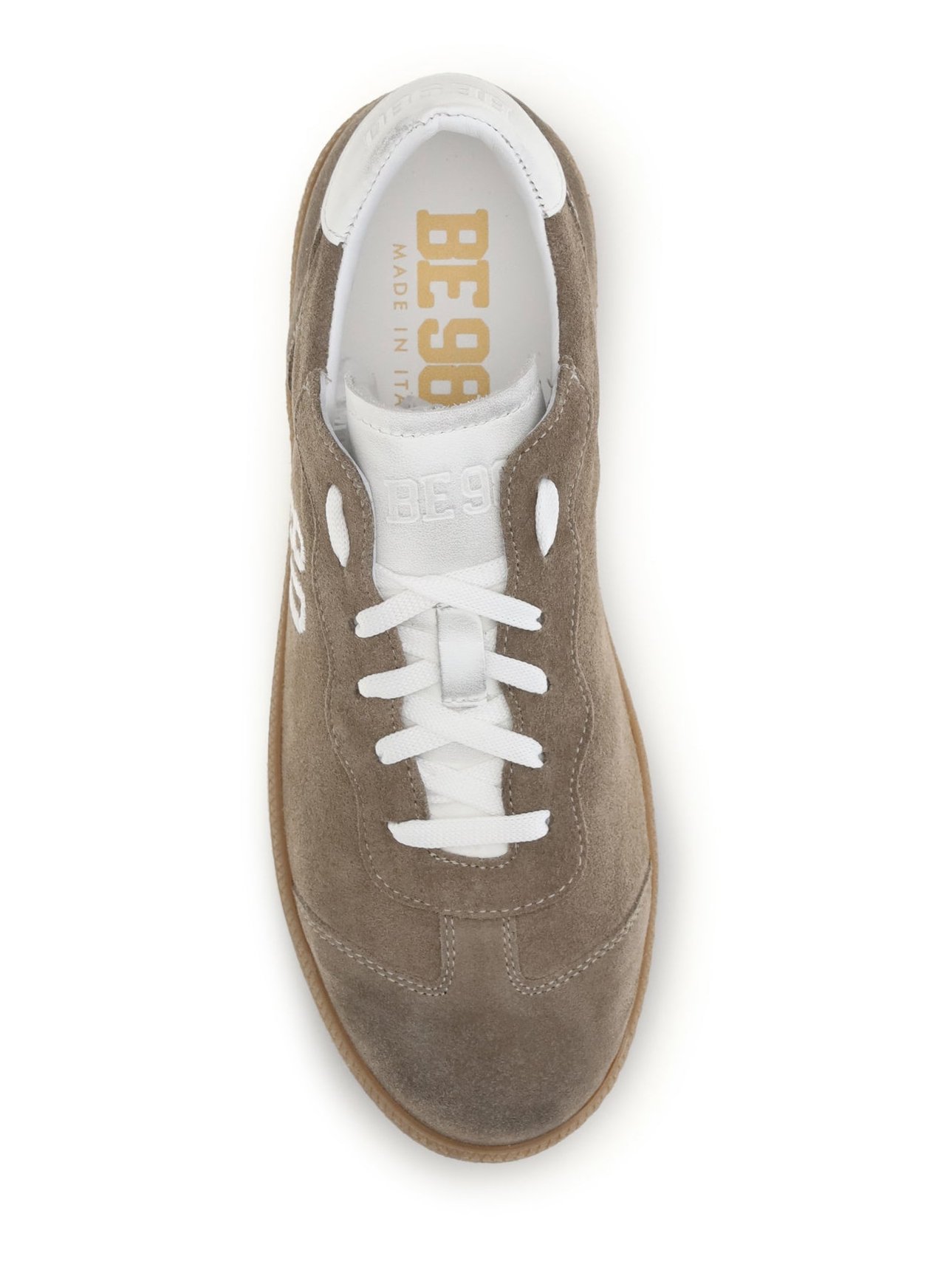 Be980 Suede Low-Top Sneaker — Beige, view 4