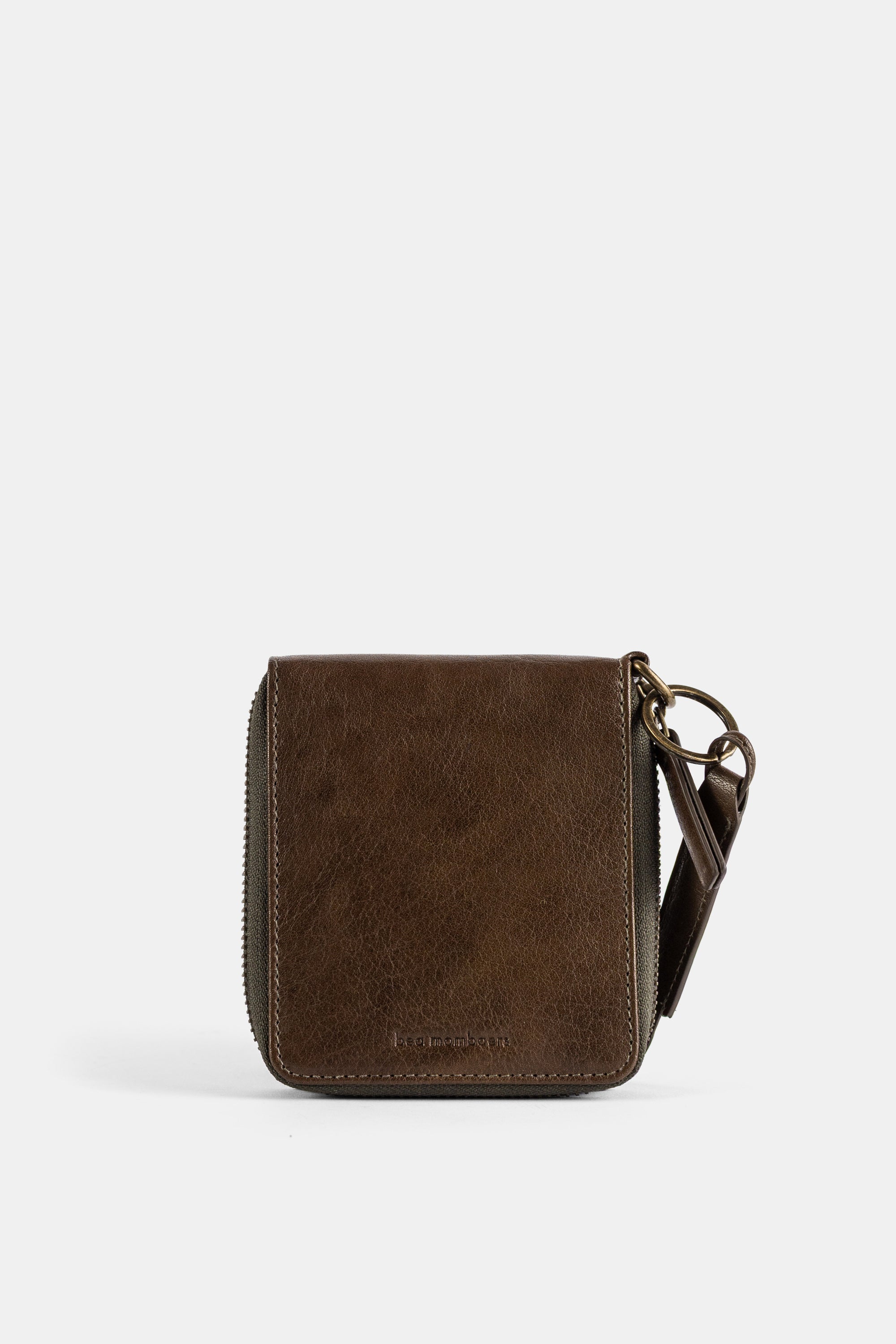 Bea Mombaers Aged Buffalo Leather Wallet — Brown by Bea Mombaers