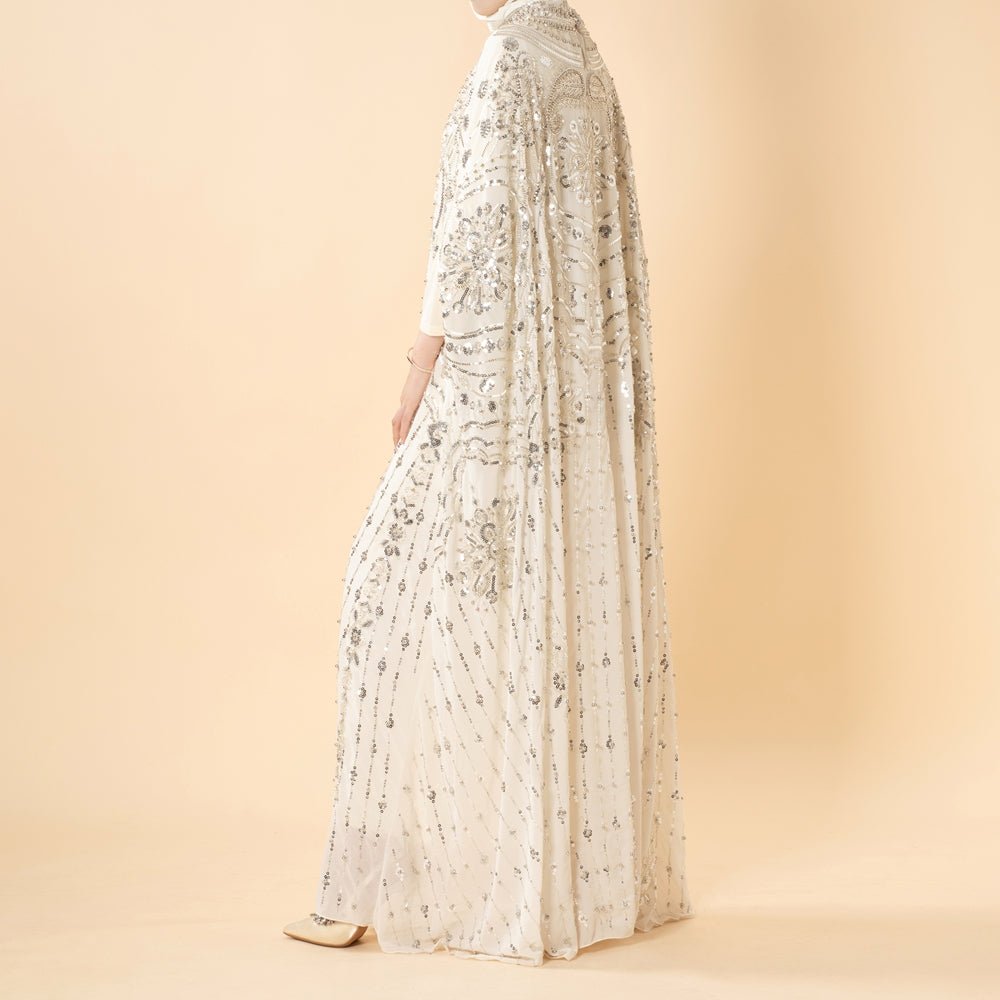 Beaded Sequin Embroidered Batwing Abaya(MA451), view 5