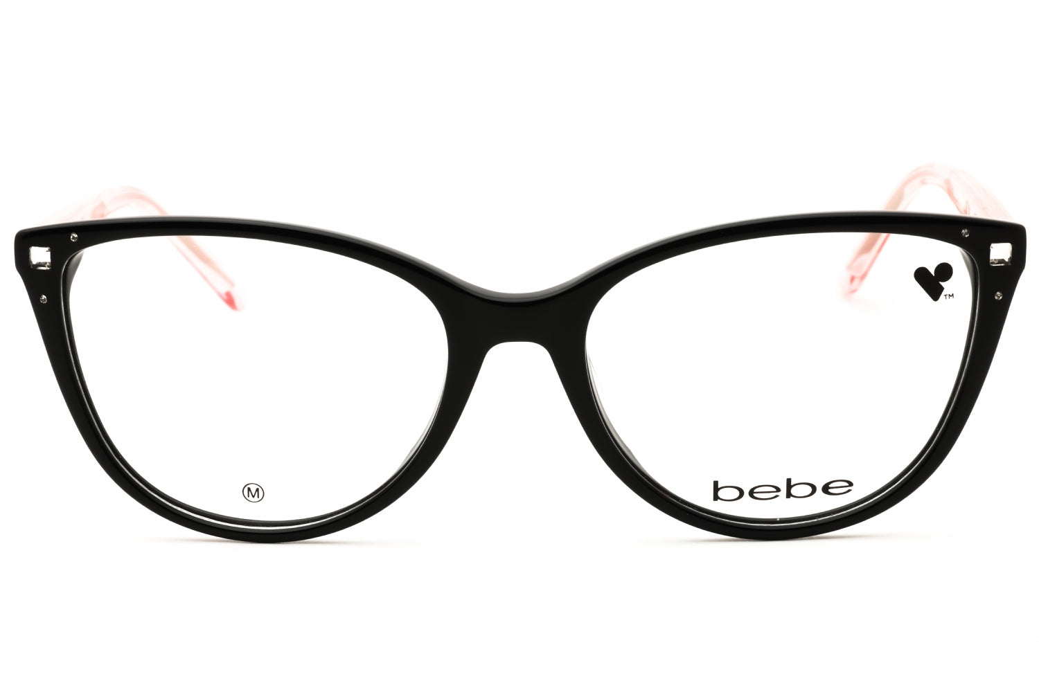 Bebe BB5225 Cat Eye Acetate Eyeglasses — Black, view 2