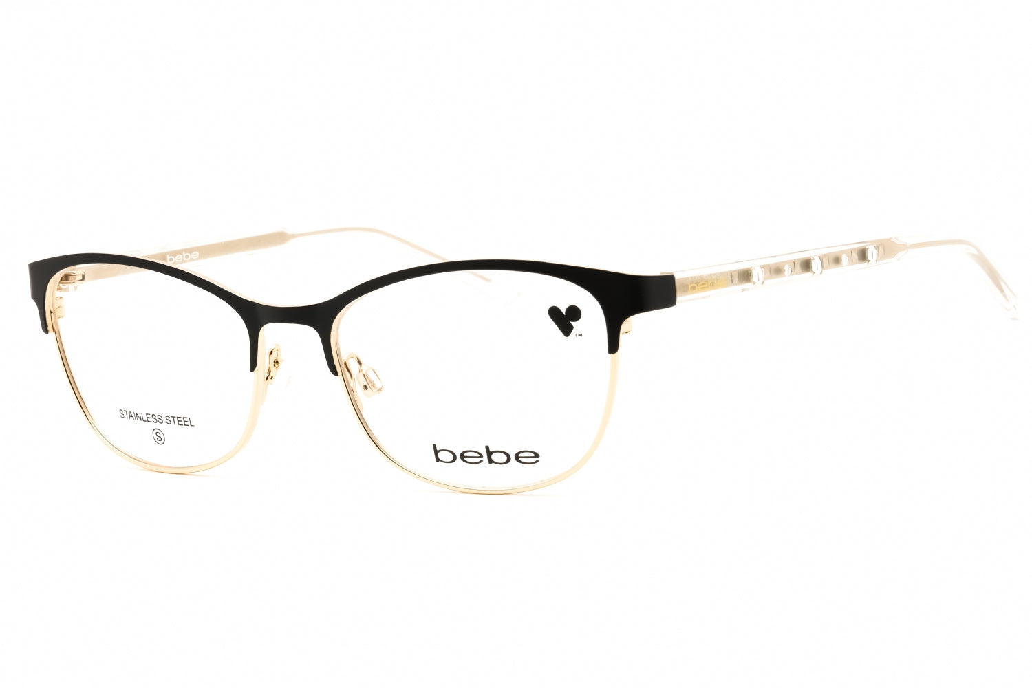 Bebe BB5226 Metal Frame Oval Eyeglasses — Navy by Bebe