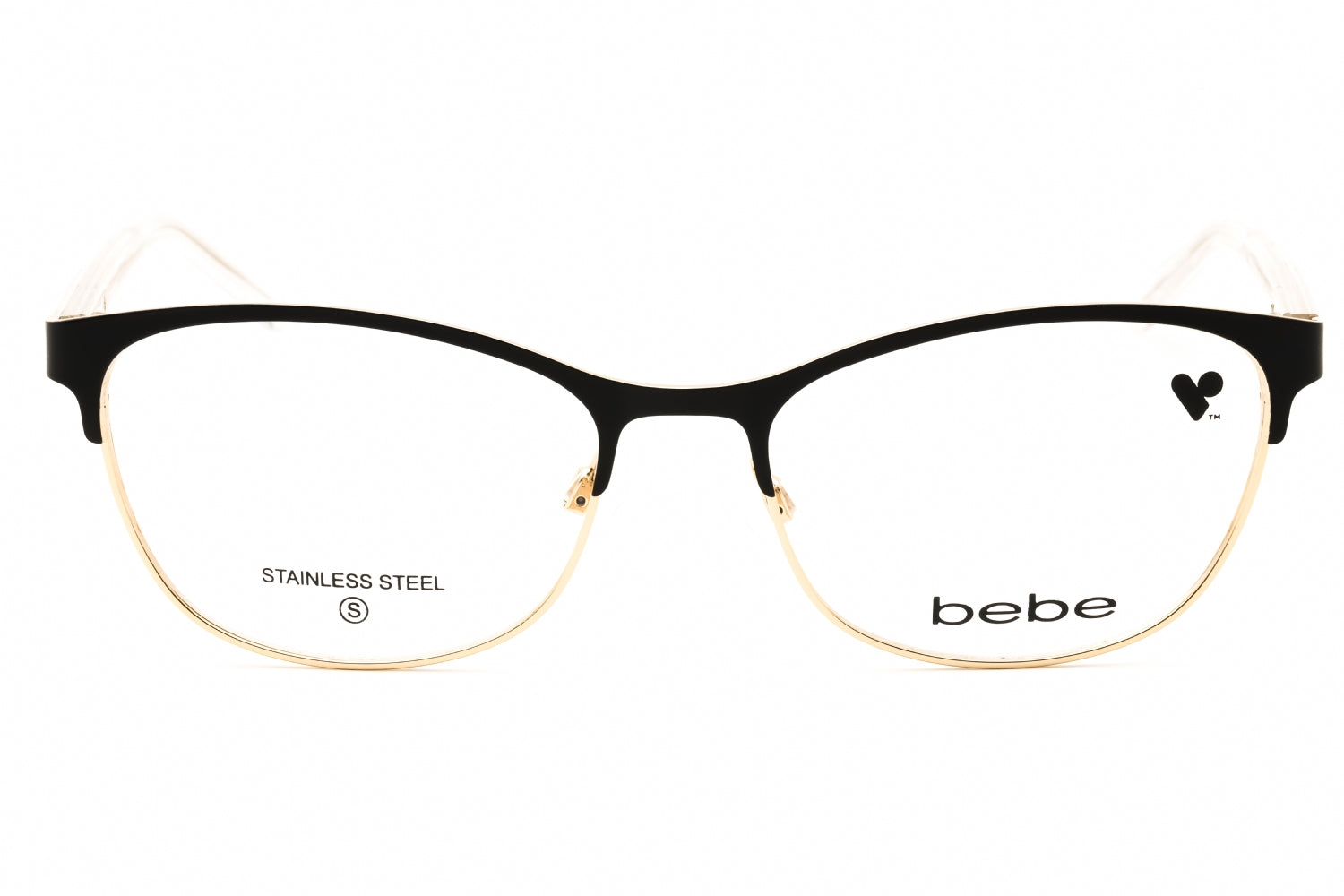 Bebe BB5226 Metal Frame Oval Eyeglasses — Navy, view 2