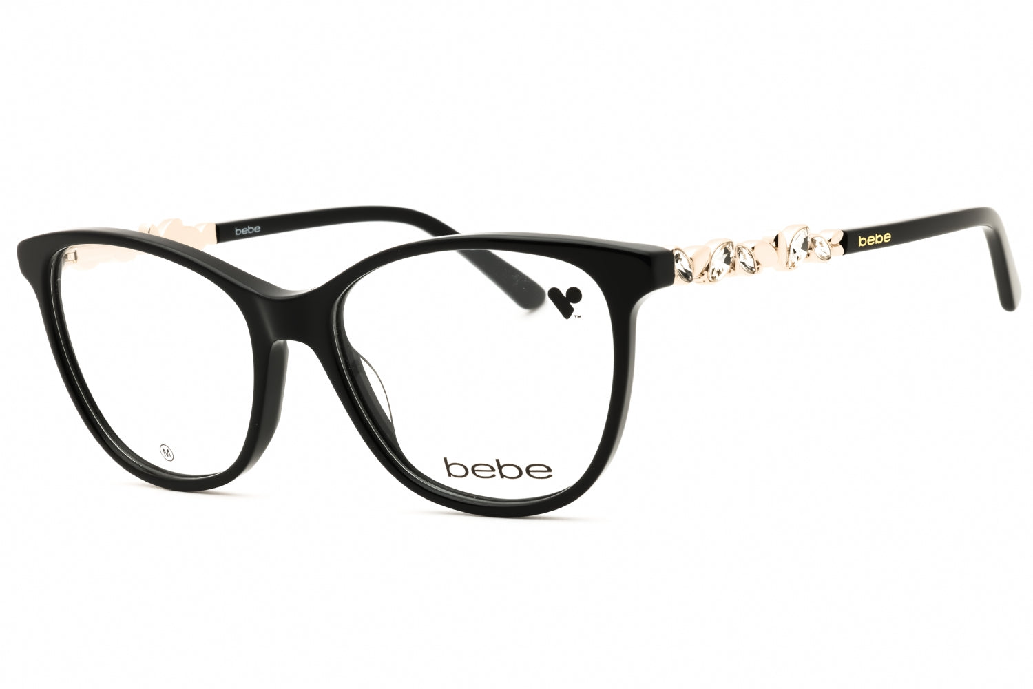 Bebe BB5229 Acetate Cat-Eye Eyeglasses — Black by Bebe