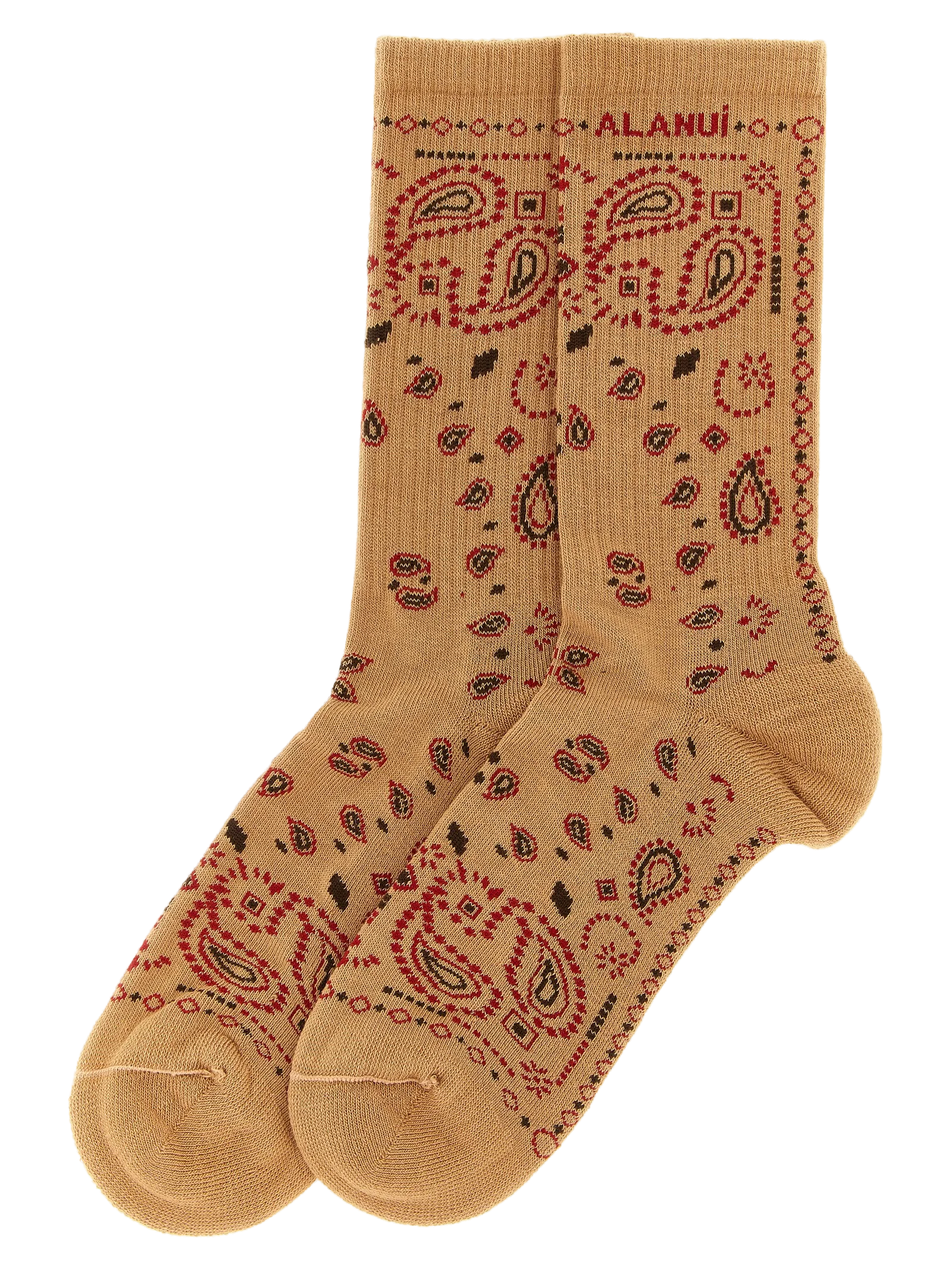 Beige Cotton Socks Clothing, view 2